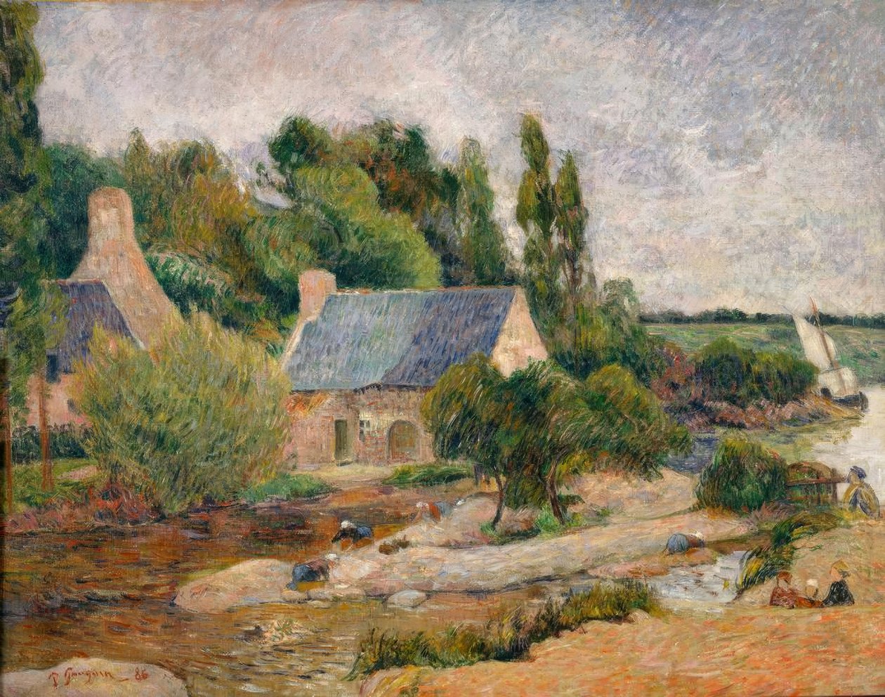 Pračky v Pont-Avènu od Paul Gauguin