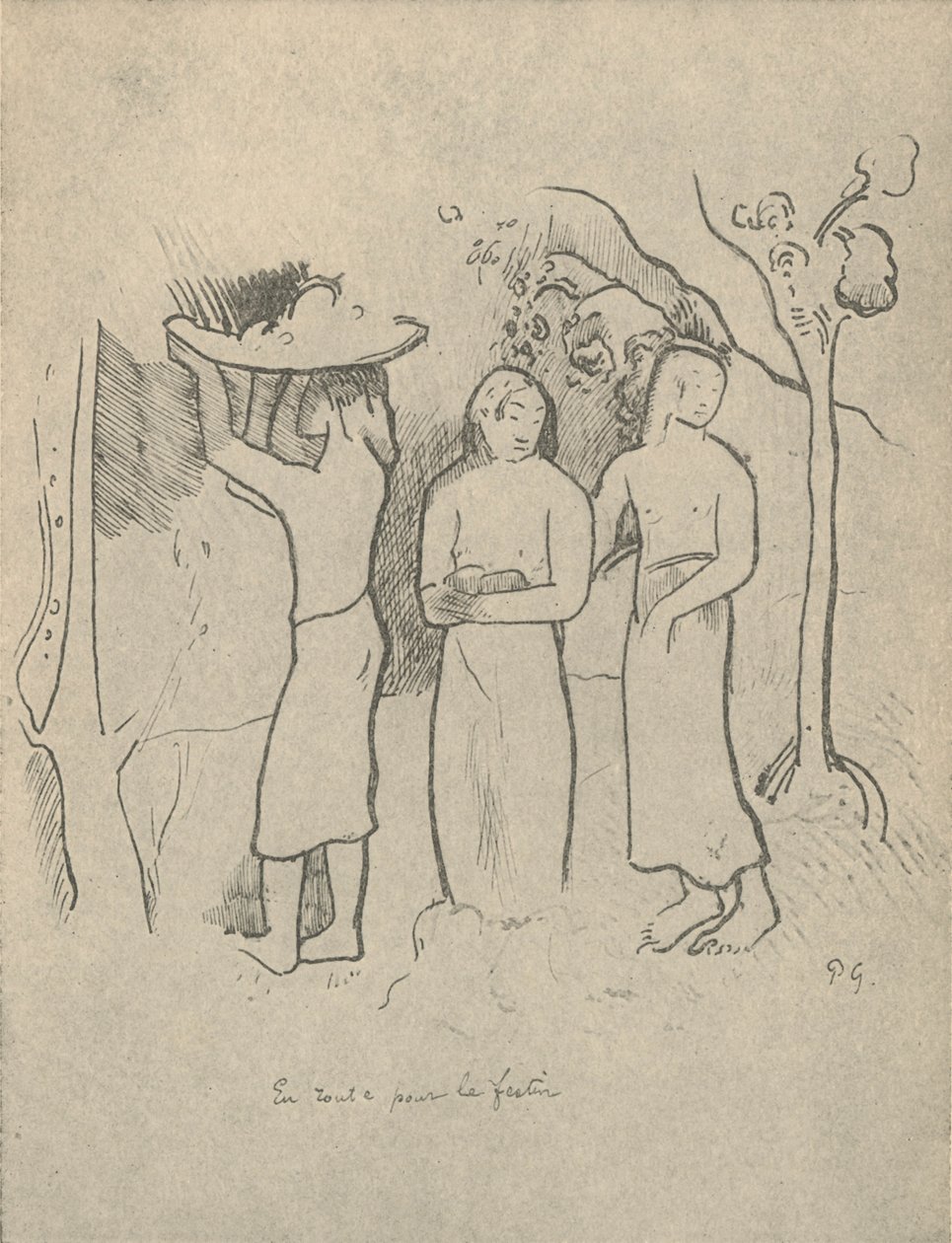 Na cestě k svátku, 1936 od Paul Gauguin