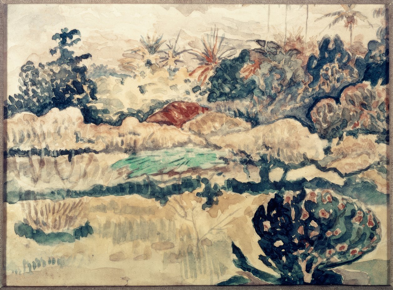 Tahitská krajina od Paul Gauguin