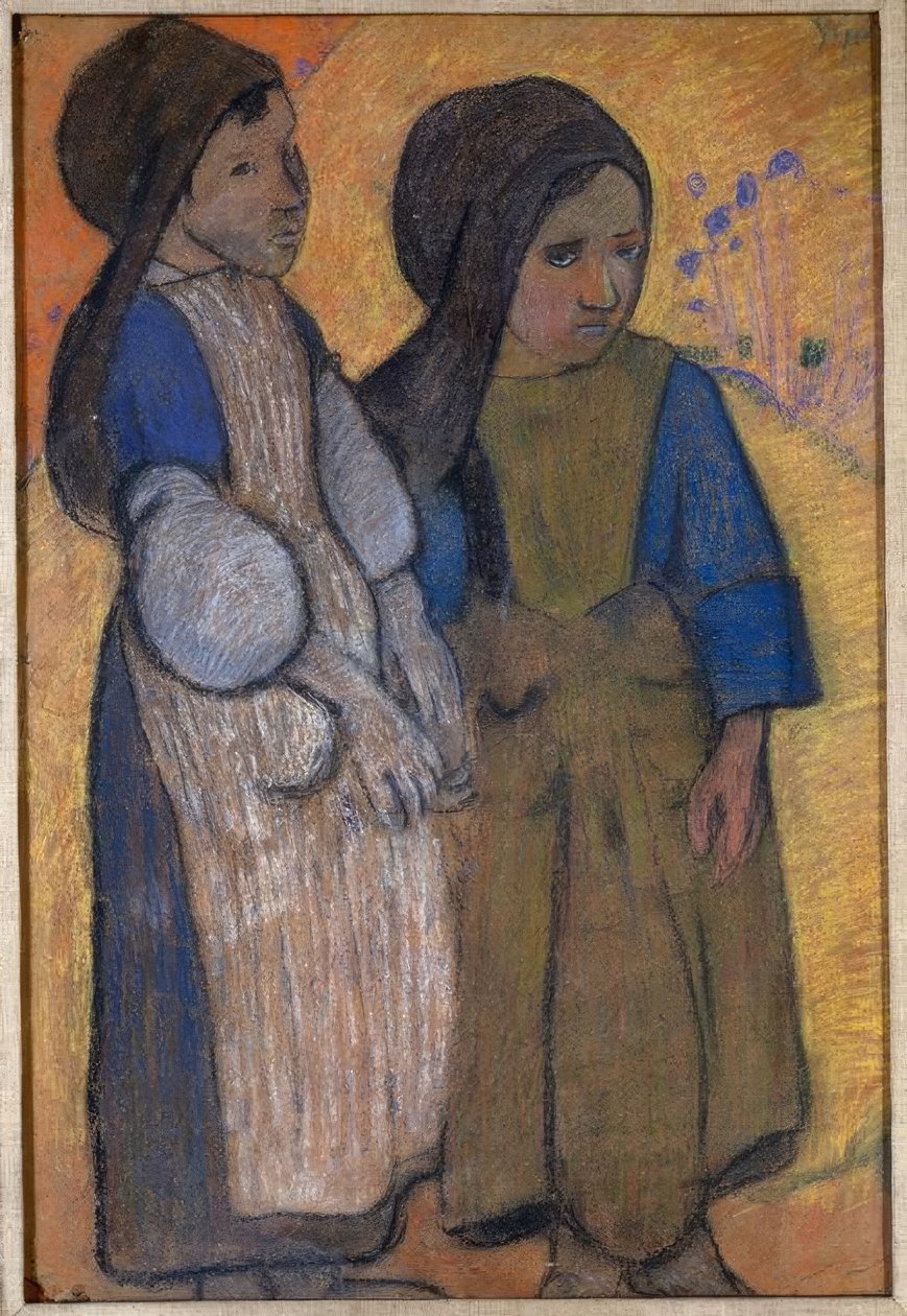 Malí Bretonci před mořem II od Paul Gauguin