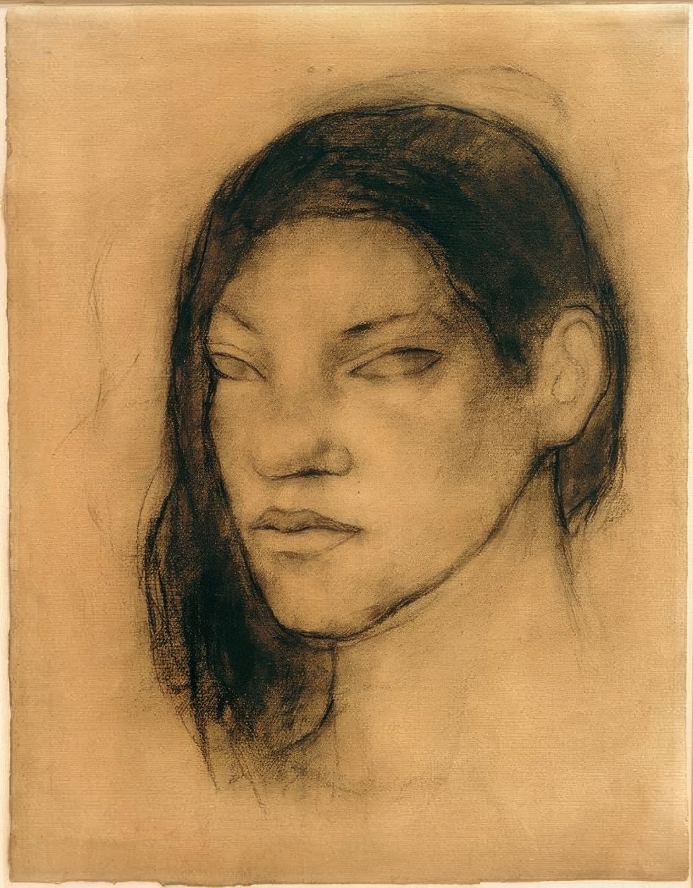 Portrét tahitské ženy od Paul Gauguin