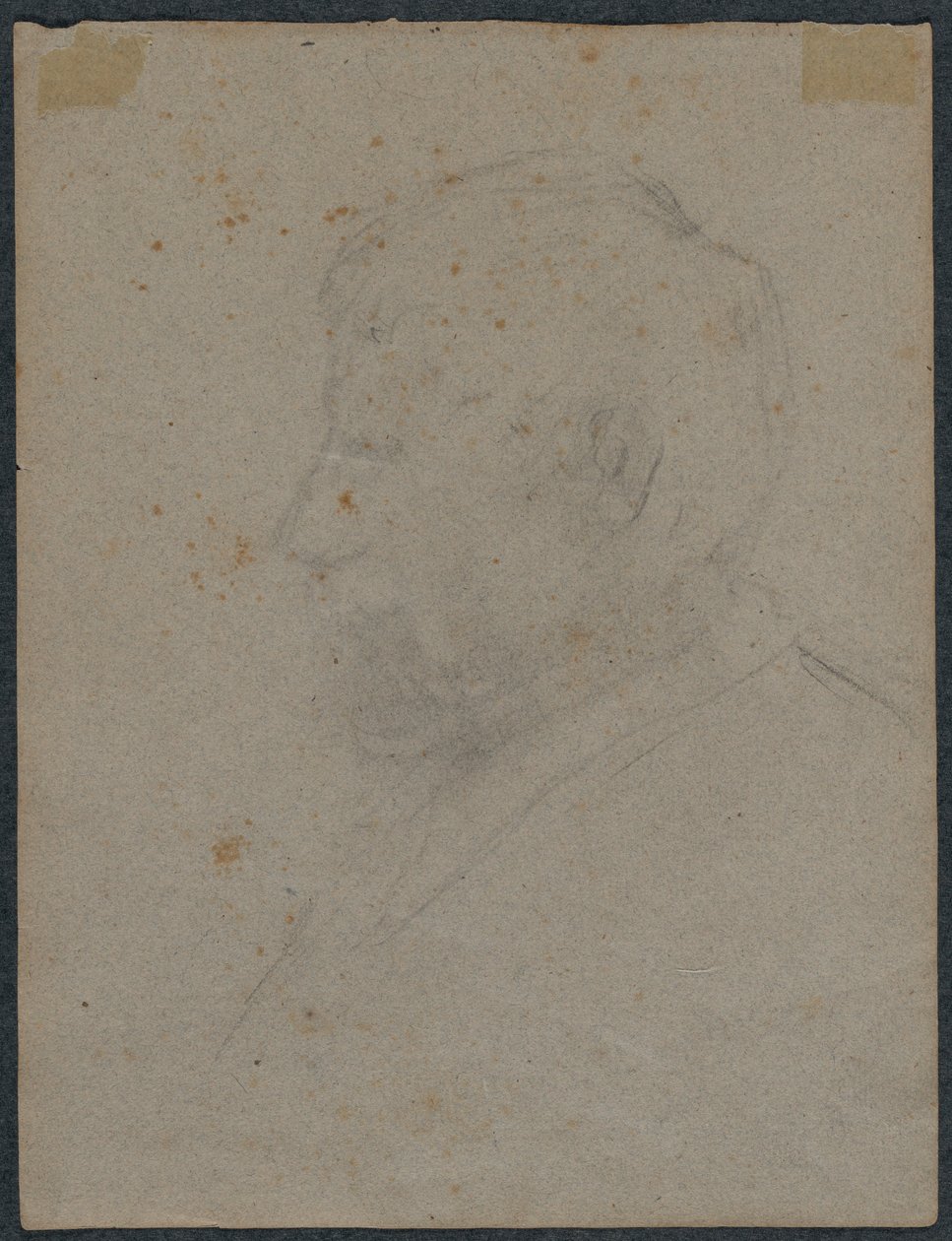 Profil Busta muže verso, 70. léta 19. století. od Paul Gauguin
