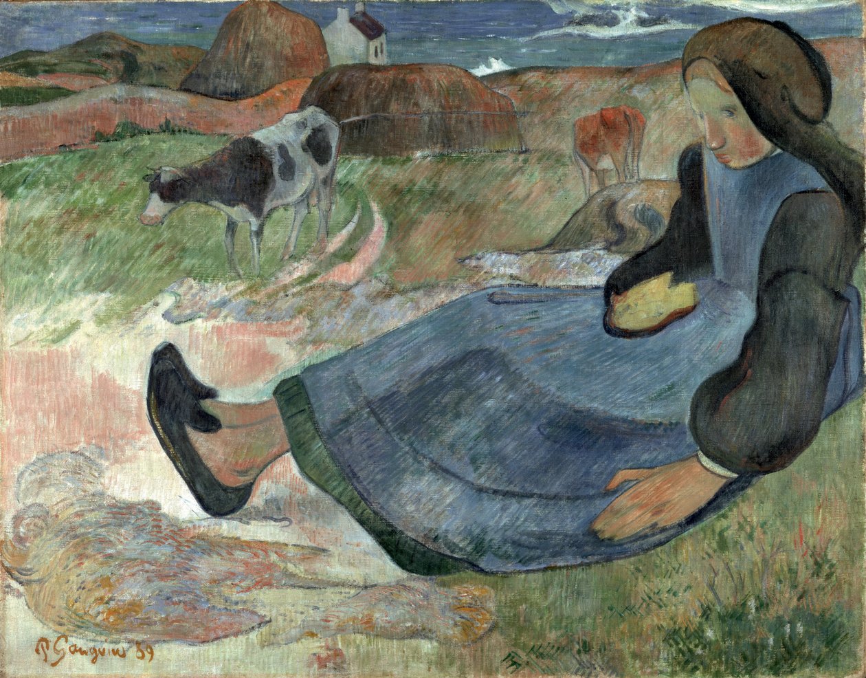 Sedící Bretonka. od Paul Gauguin