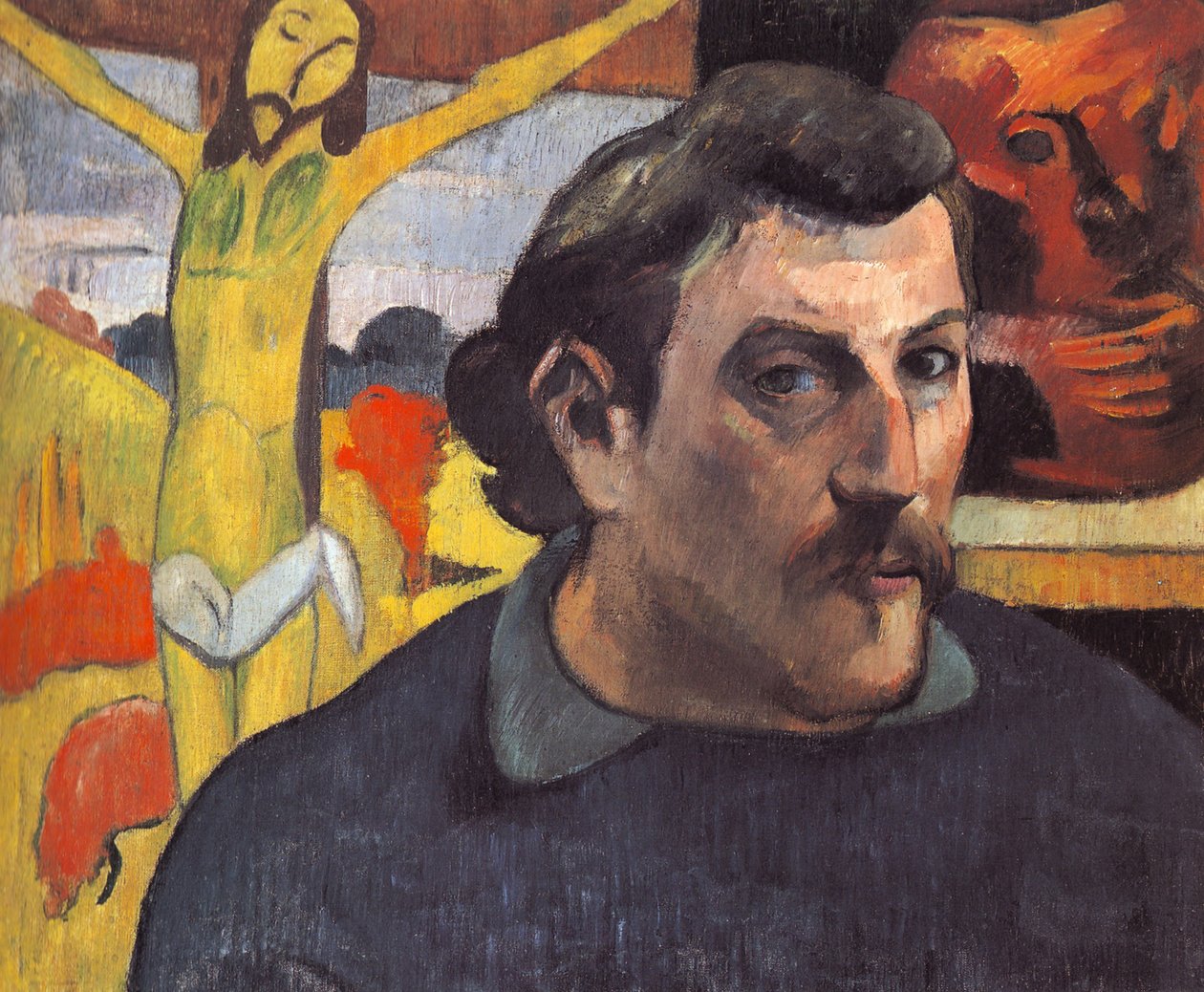 Autoportrét se žlutým Kristem od Paul Gauguin
