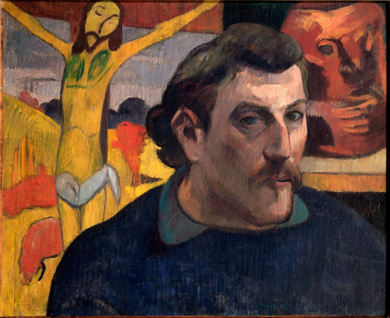 Autoportrét se žlutým Kristem od Paul Gauguin