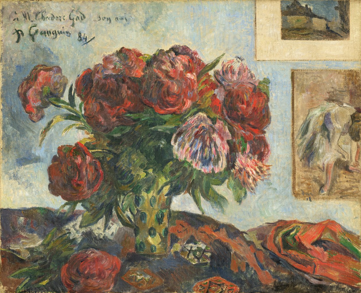 Zátiší s pivoňkami od Paul Gauguin