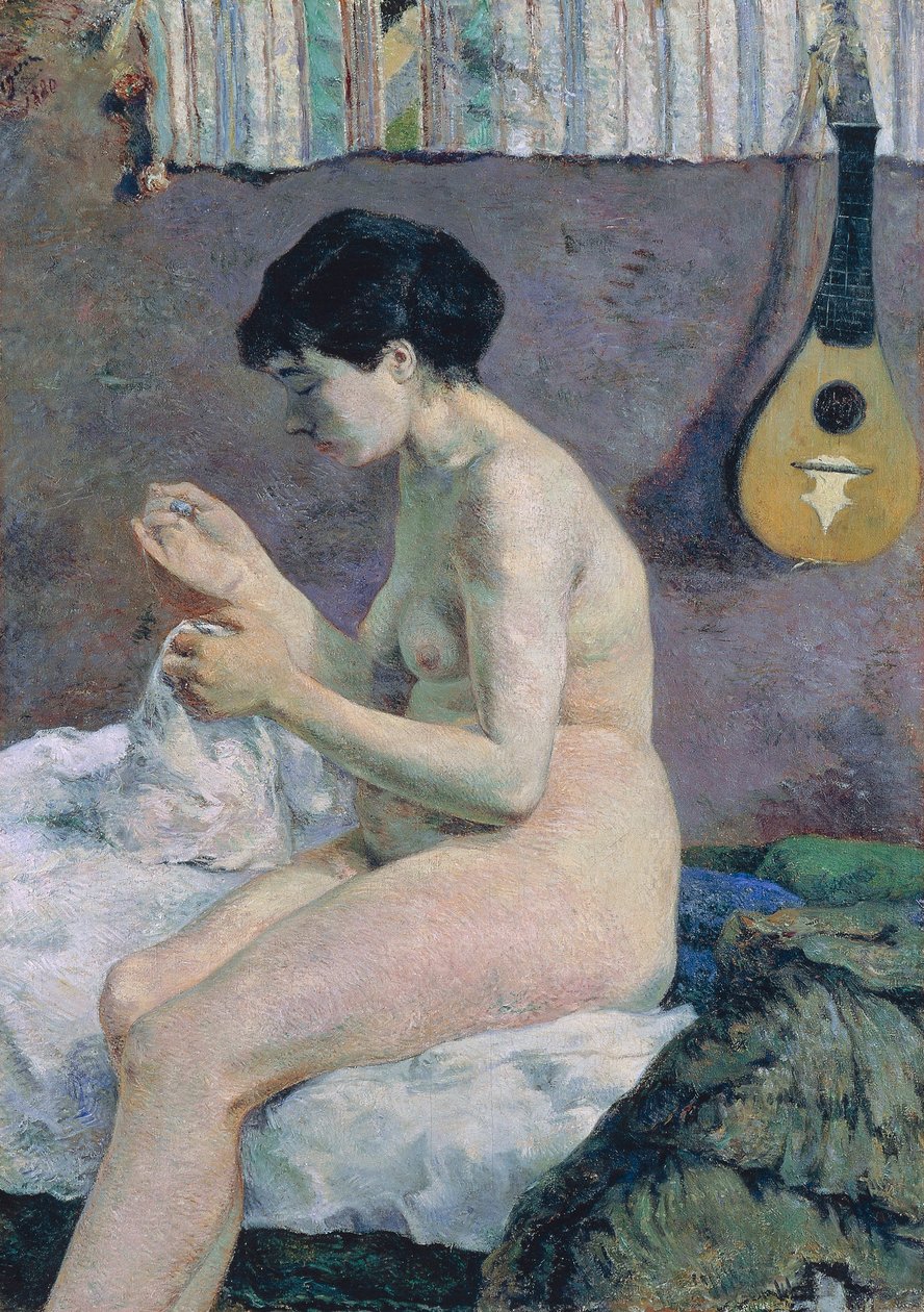 Studium aktu, Suzanne šicí od Paul Gauguin
