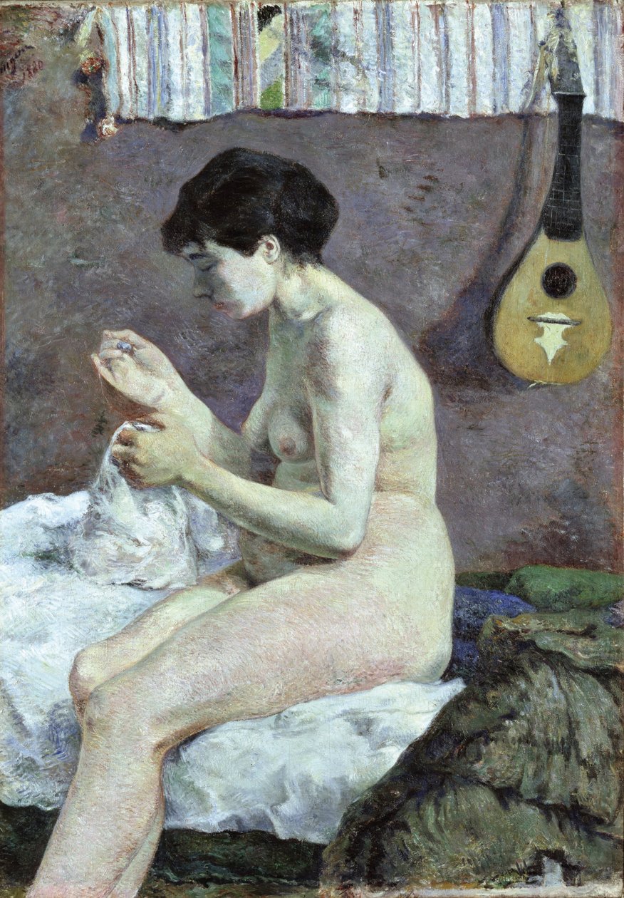 Studie šití nahé Suzanne. od Paul Gauguin