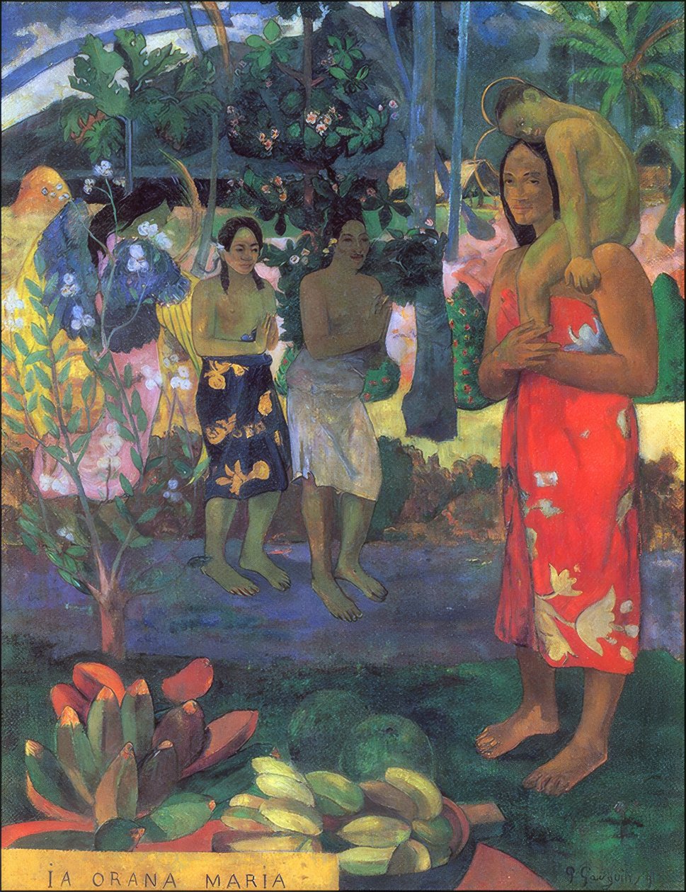 Tahiti: Ia Orana Maria (Zdrávas Maria) 1891 od Paul Gauguin