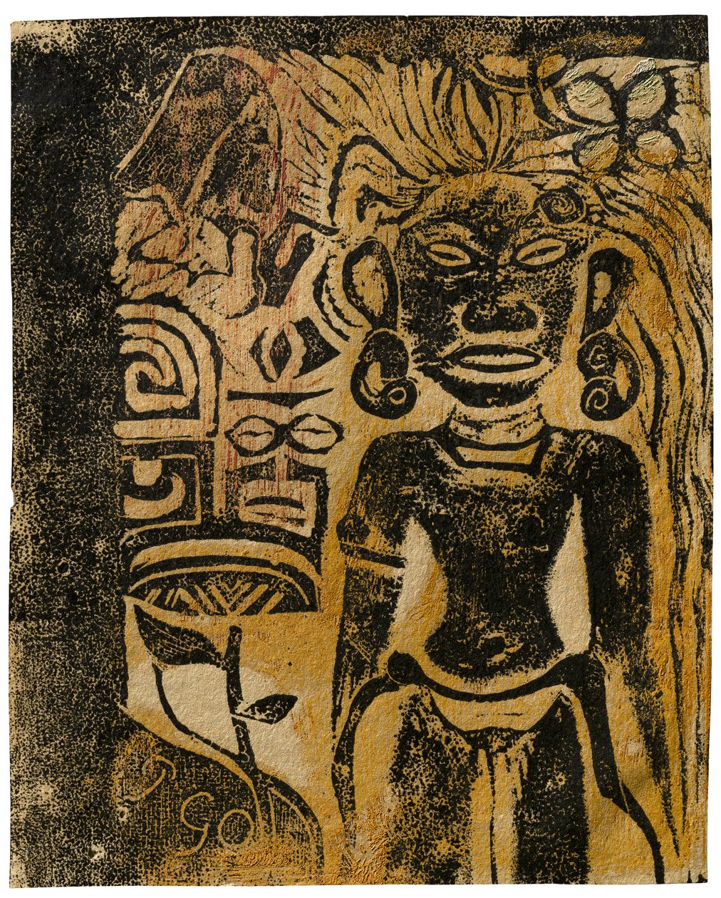 Tahitský idol, bohyně Hina, 1894-95 od Paul Gauguin