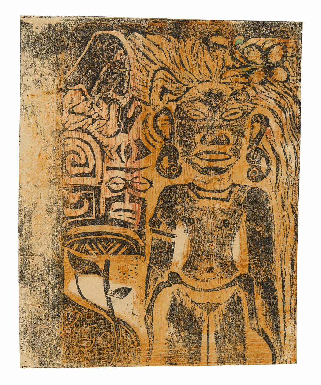 Tahitský idol — bohyně Hina od Paul Gauguin