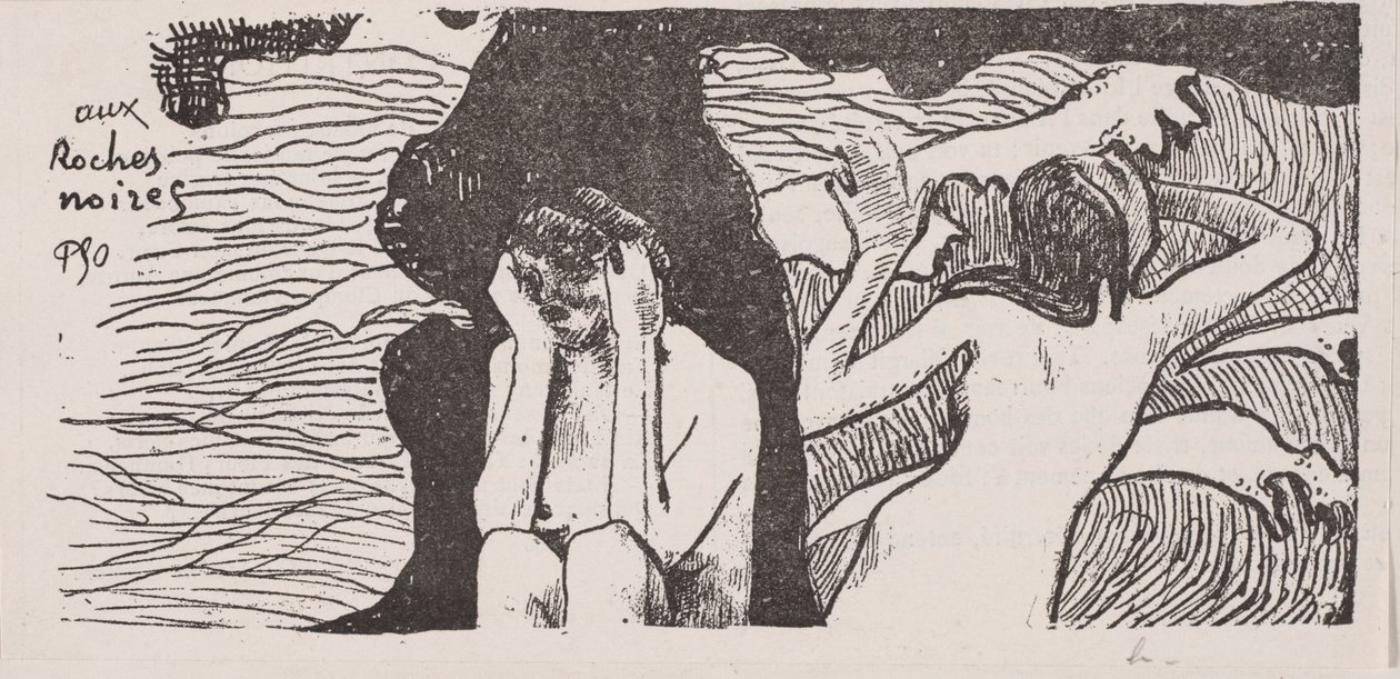 Černé skály od Paul Gauguin