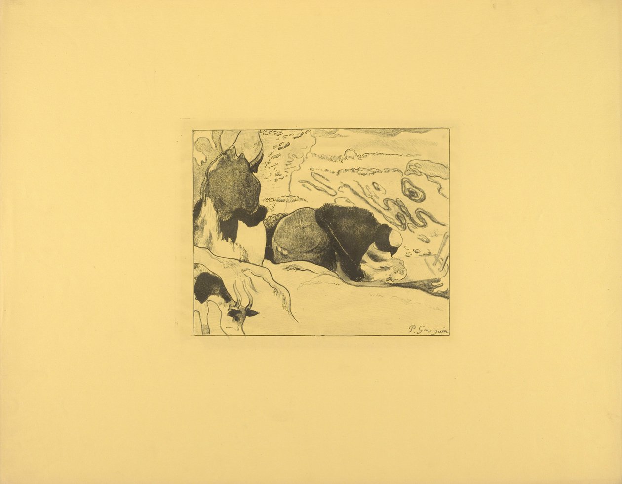 Prádelny od Paul Gauguin
