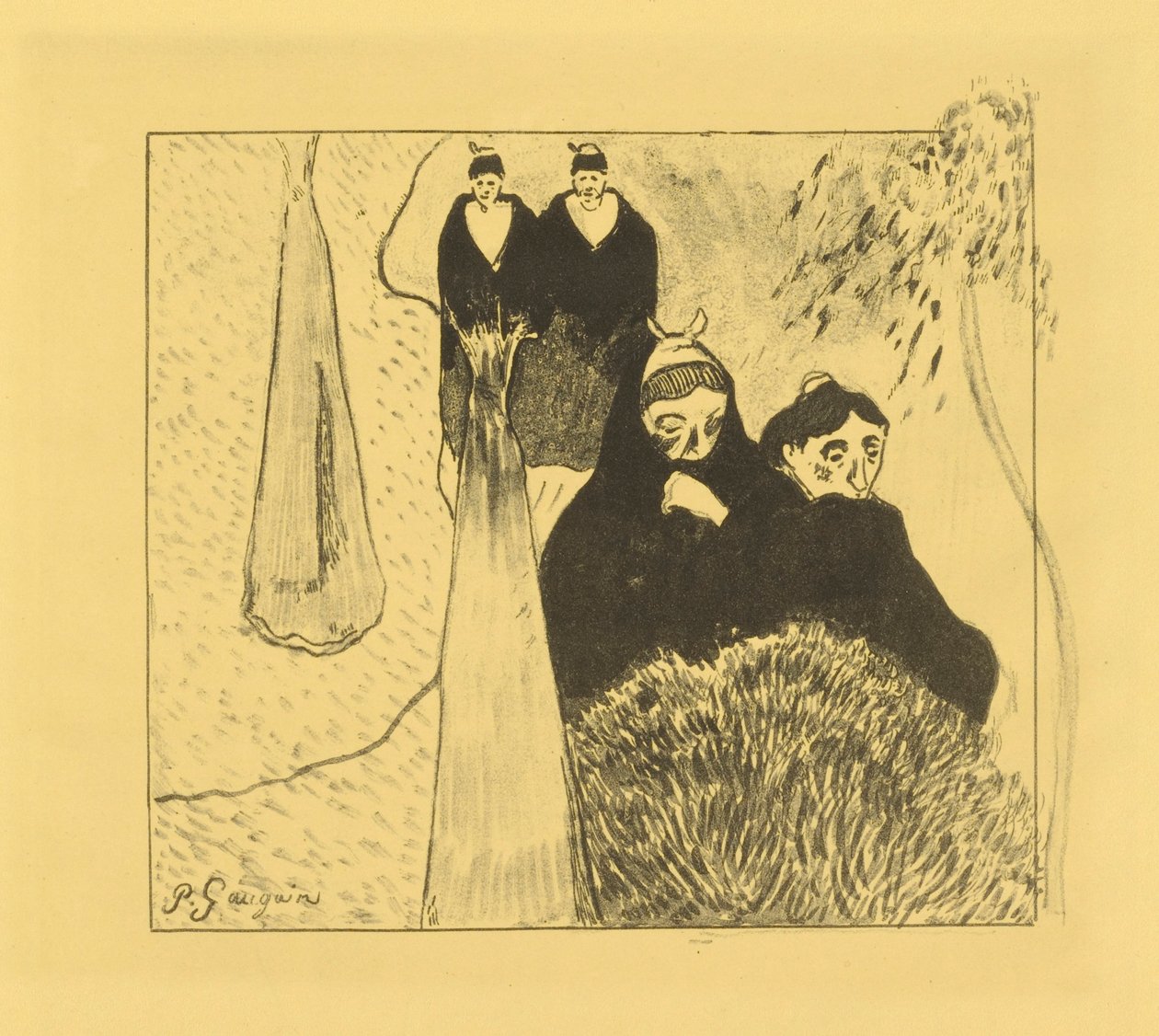 Staré dámy z Arles od Paul Gauguin