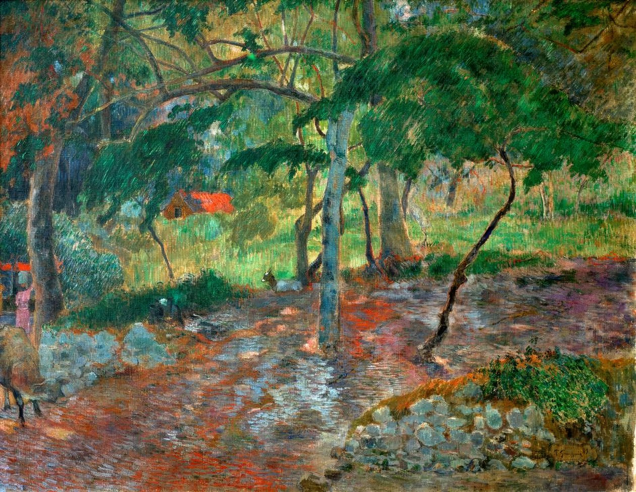Tropická krajina na Martiniku od Paul Gauguin