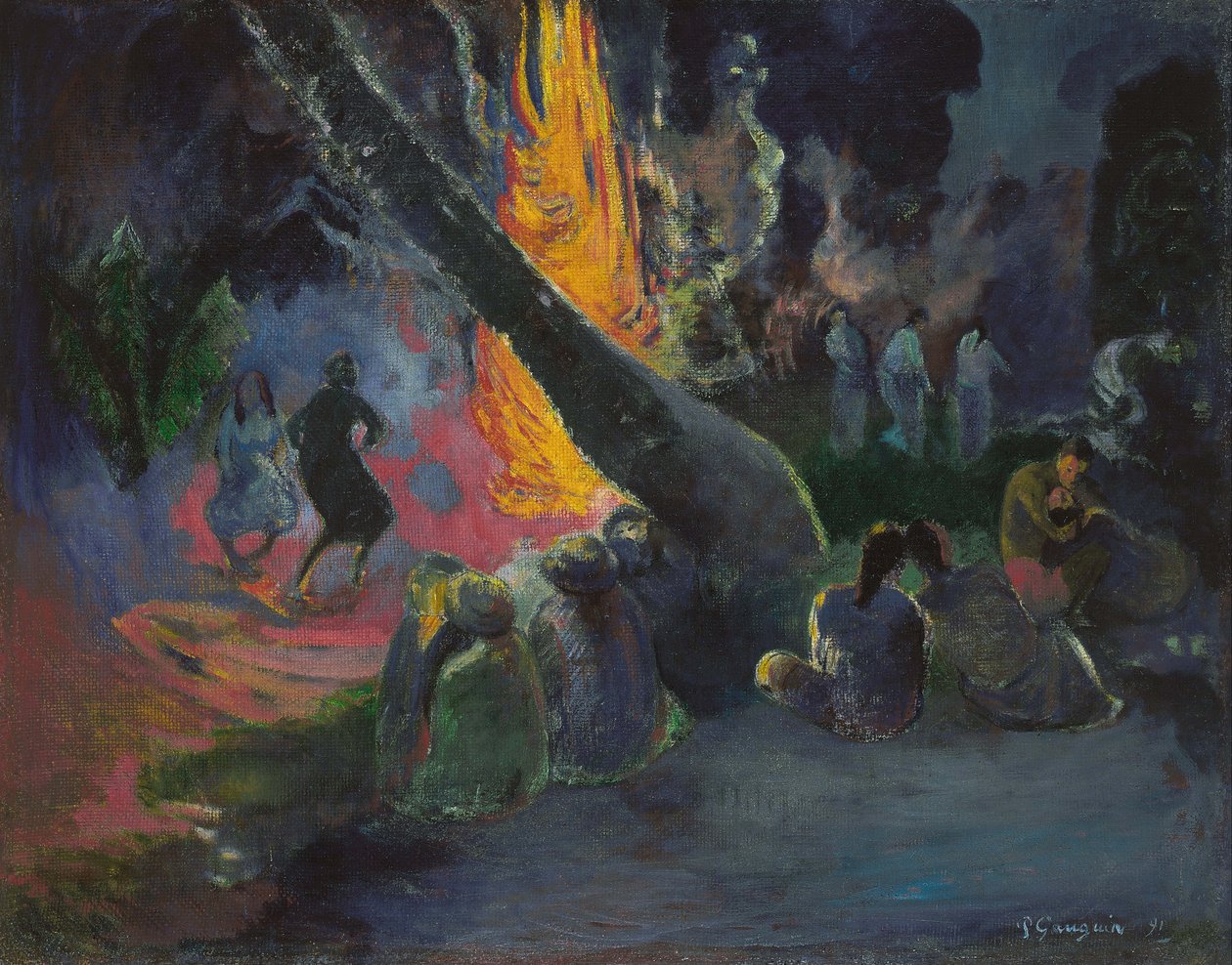 Úpa upa Ohnivý tanec, 1891. od Paul Gauguin