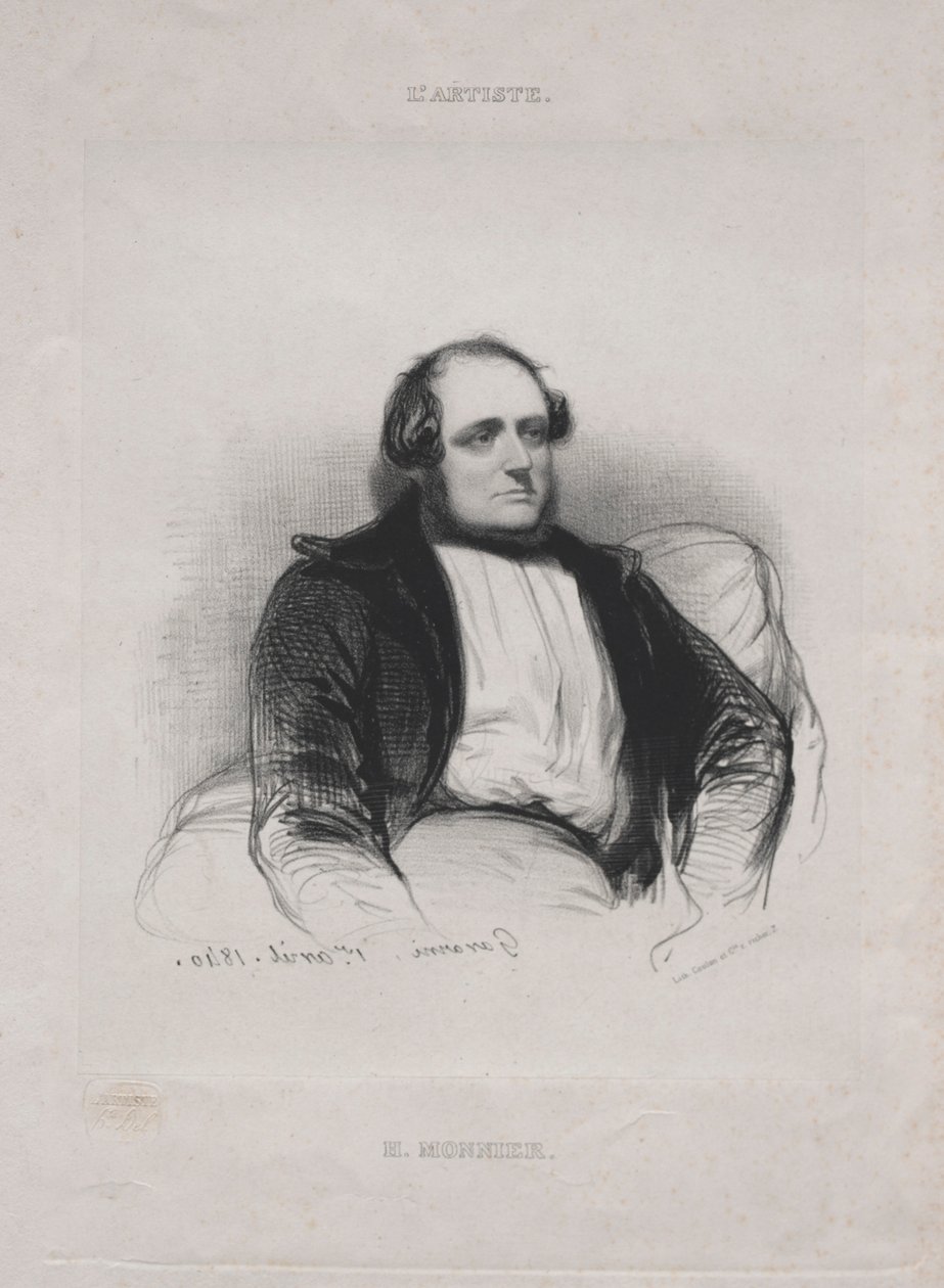 Henri Bonaventure Monnier, 1840. od Paul Gavarni