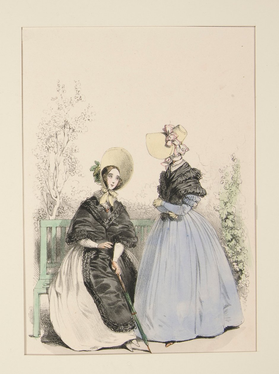 ČERVENEC 1837. Slaměné klobouky. od Paul Gavarni