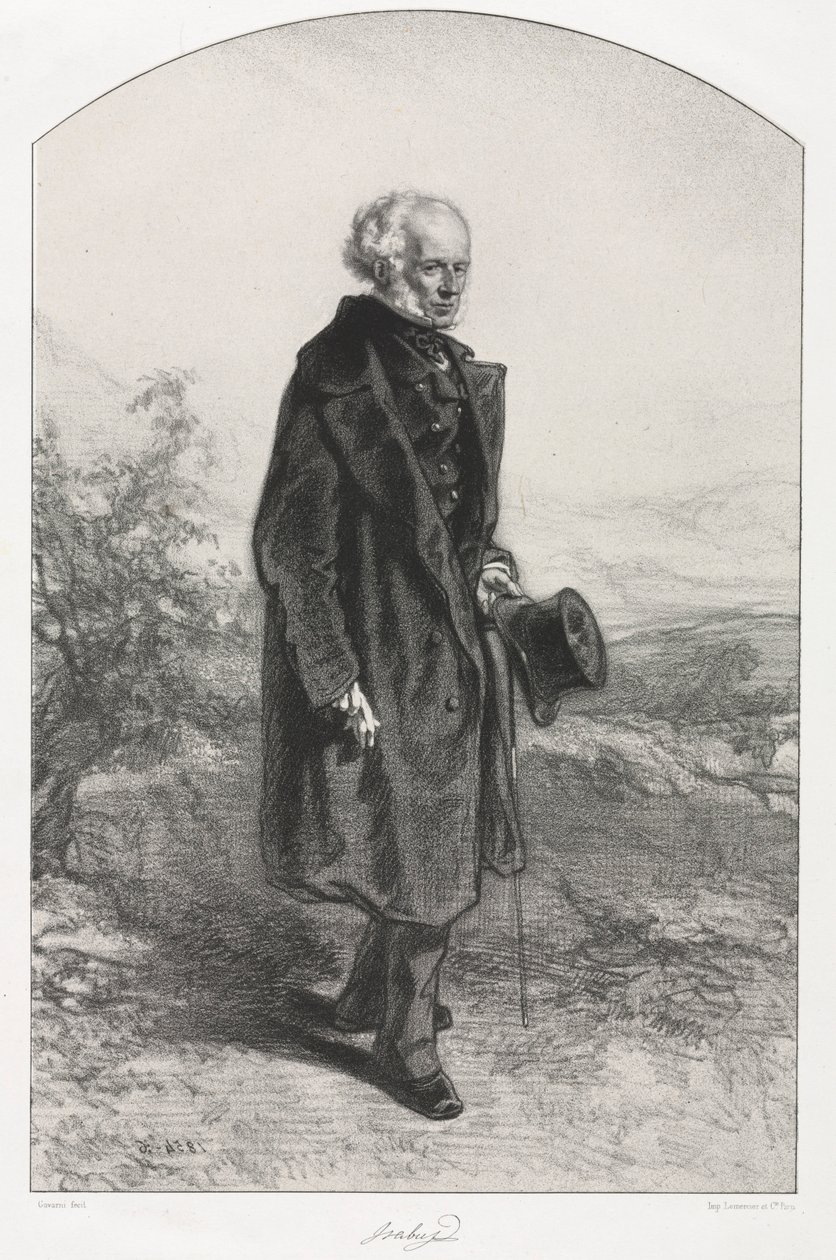 Jean-Baptiste Isabey, 1854-1856. od Paul Gavarni