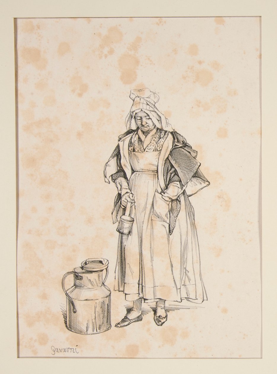 LAITIERE. Mlékařka. od Paul Gavarni