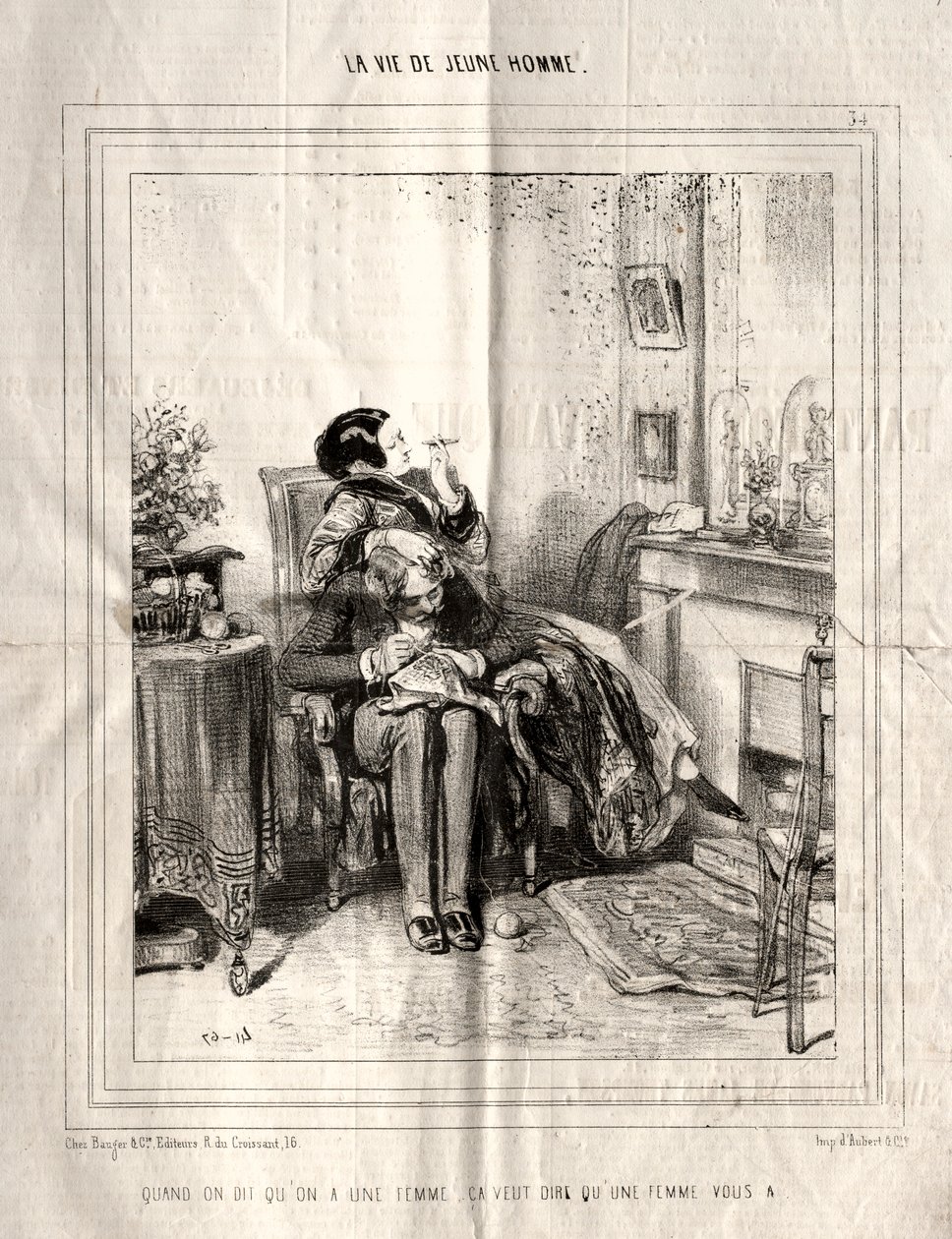 Život mladého muže, 1842. od Paul Gavarni