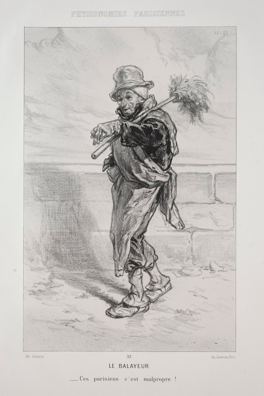Le Balayeur. od Paul Gavarni