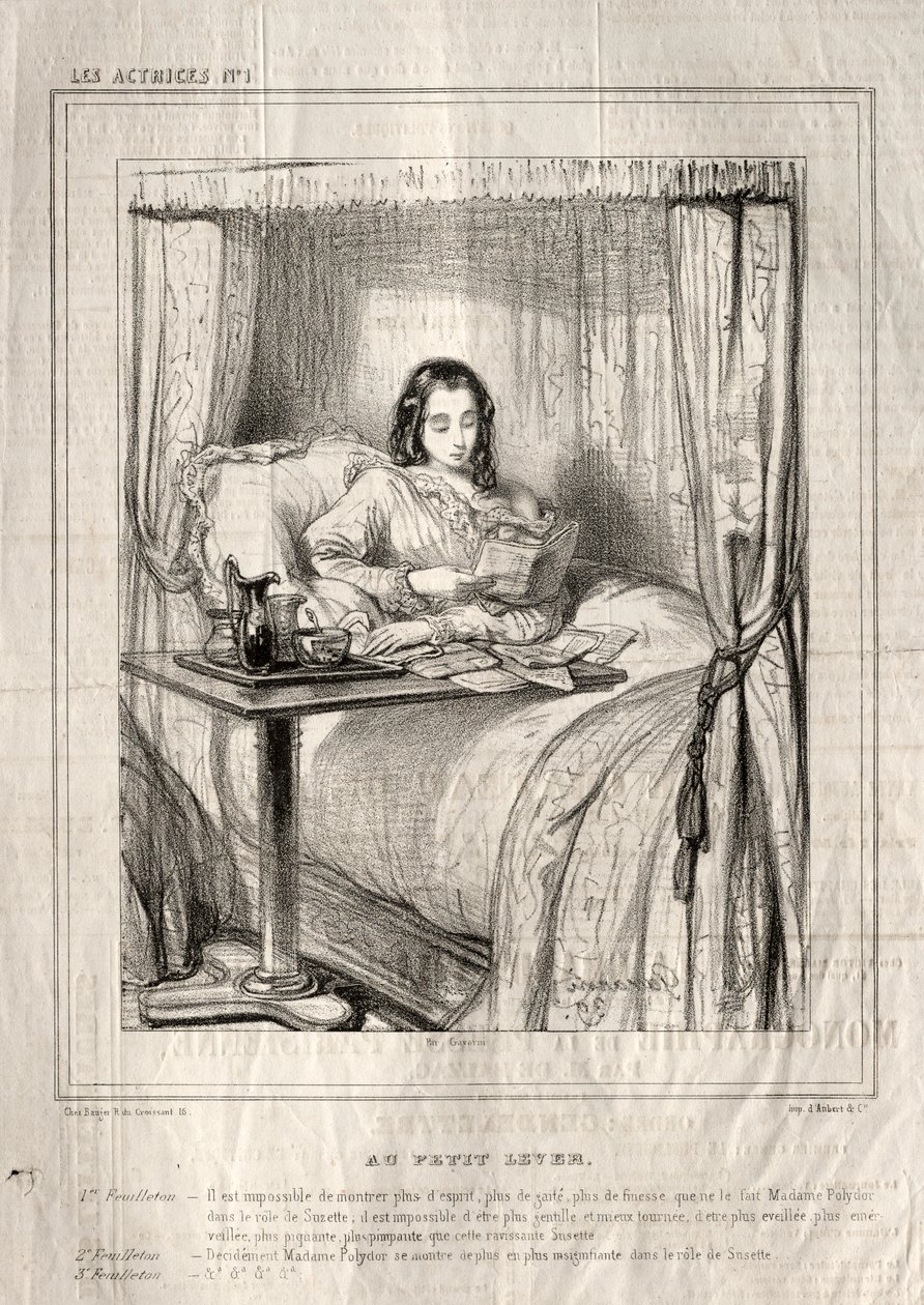 Herečky: Při malém východu slunce..., 1843. od Paul Gavarni