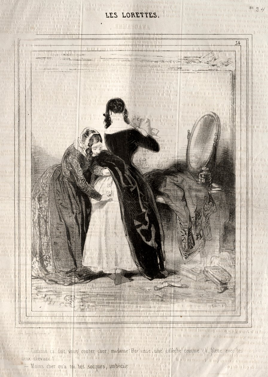Les Lorettes, 1842. od Paul Gavarni
