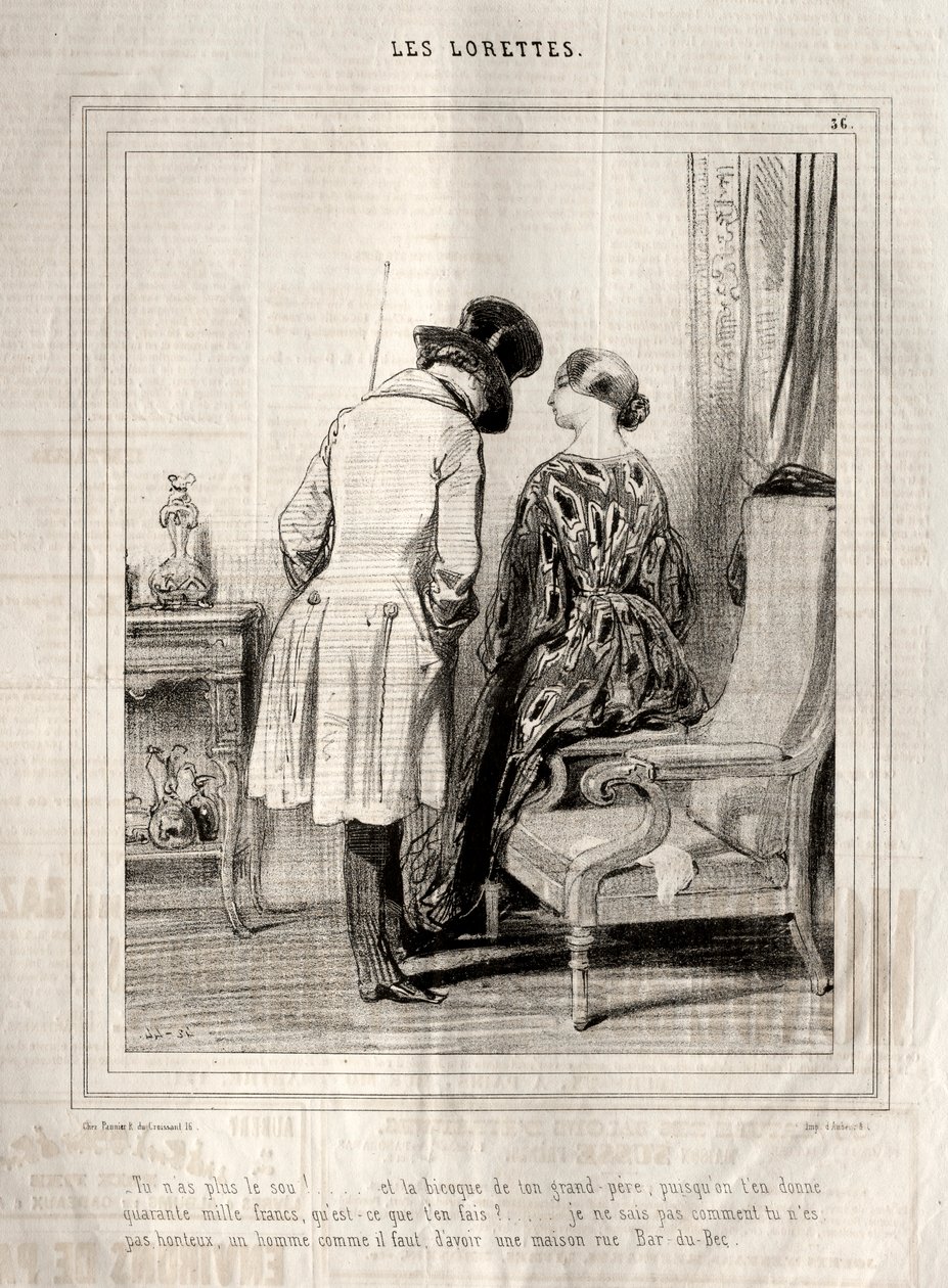 Lorety, 1842. od Paul Gavarni