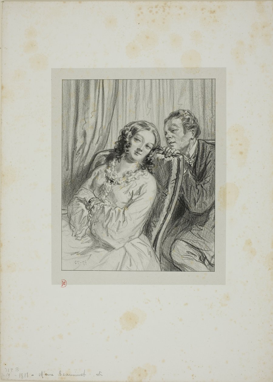 Masky a tváře: Mme. Beauminet od Paul Gavarni