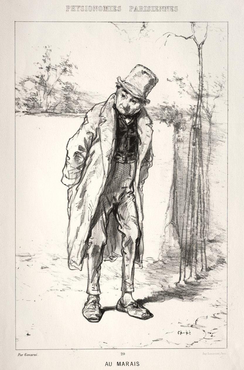 Parisian Physionomies: V Marais od Paul Gavarni