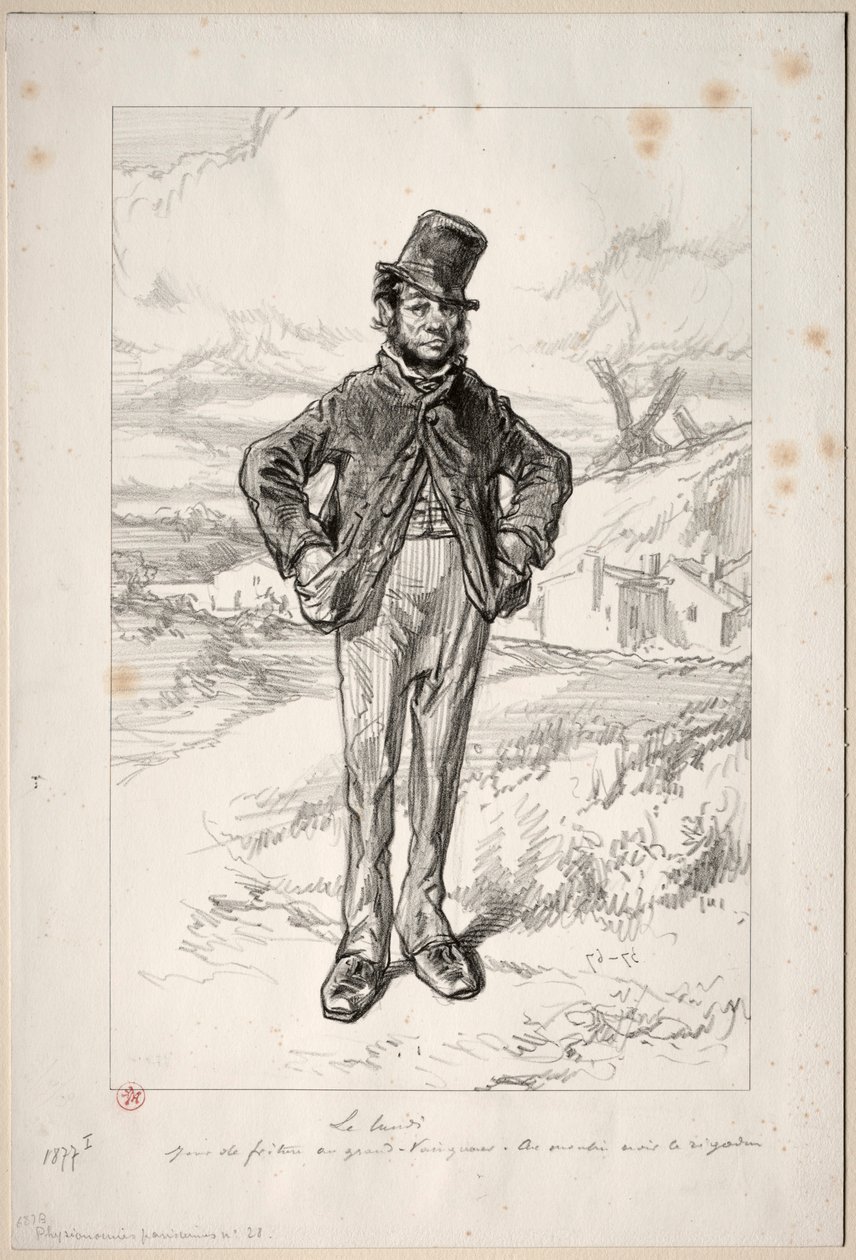 Physionomies Parisiennes: Pondělí, 1857-58. od Paul Gavarni