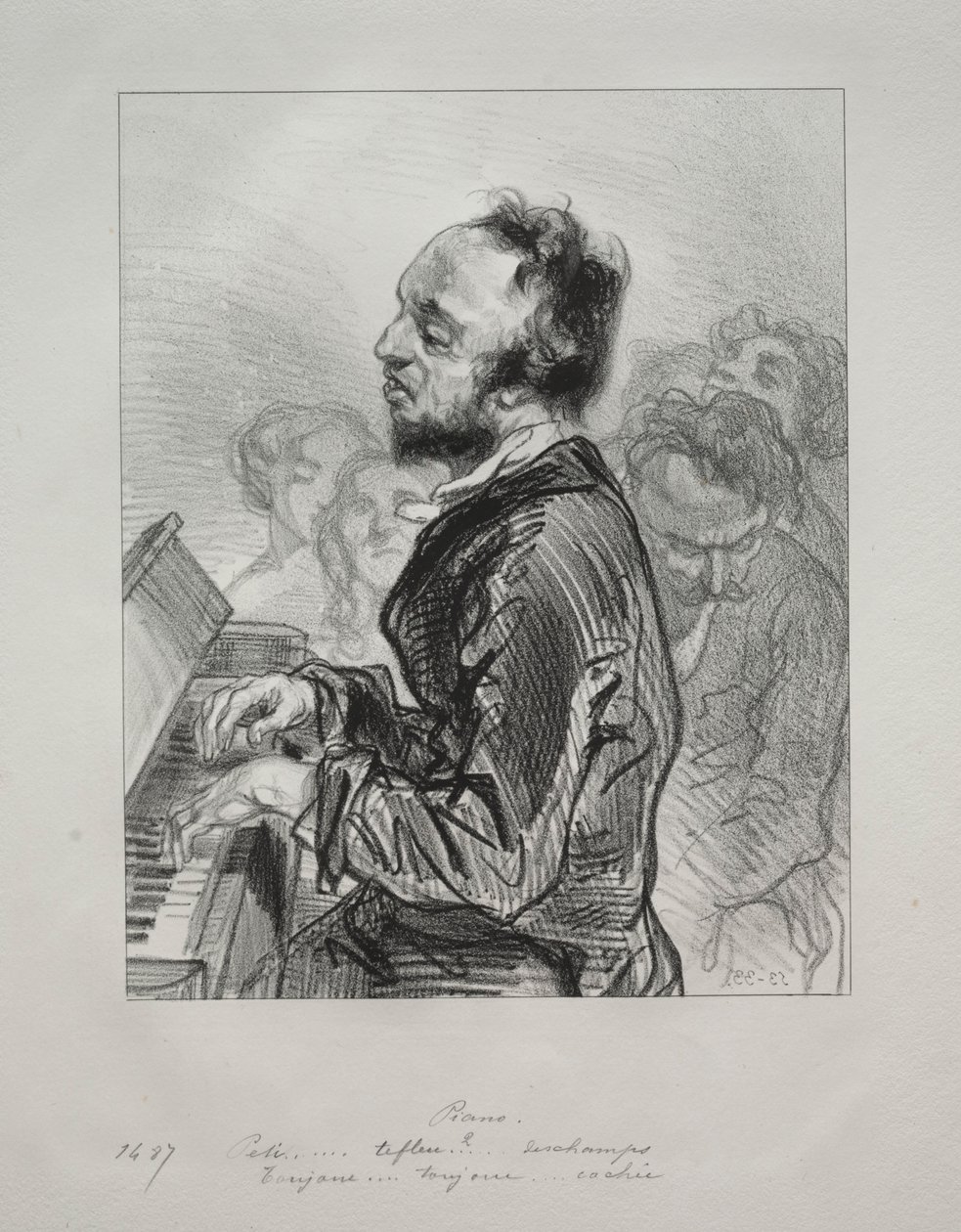 Klavír, 1853. od Paul Gavarni