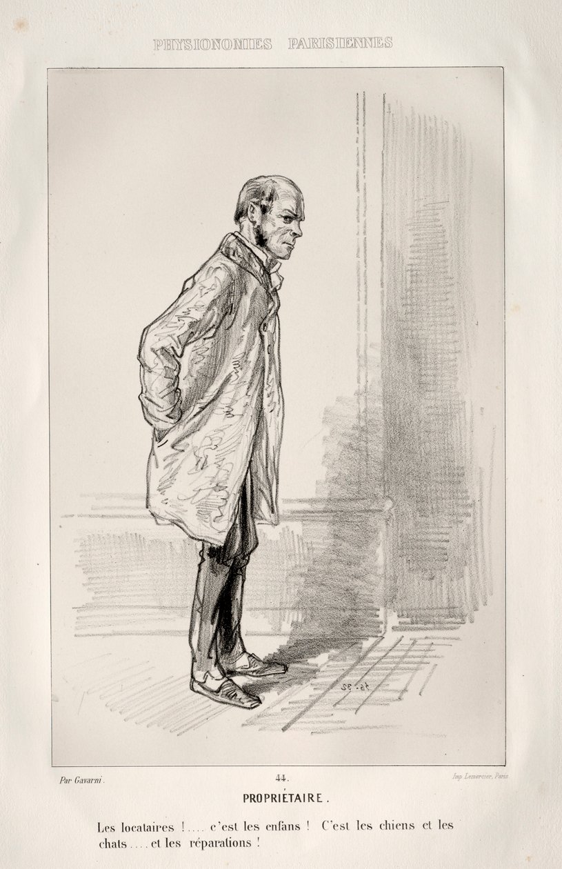 Propriétaire. od Paul Gavarni