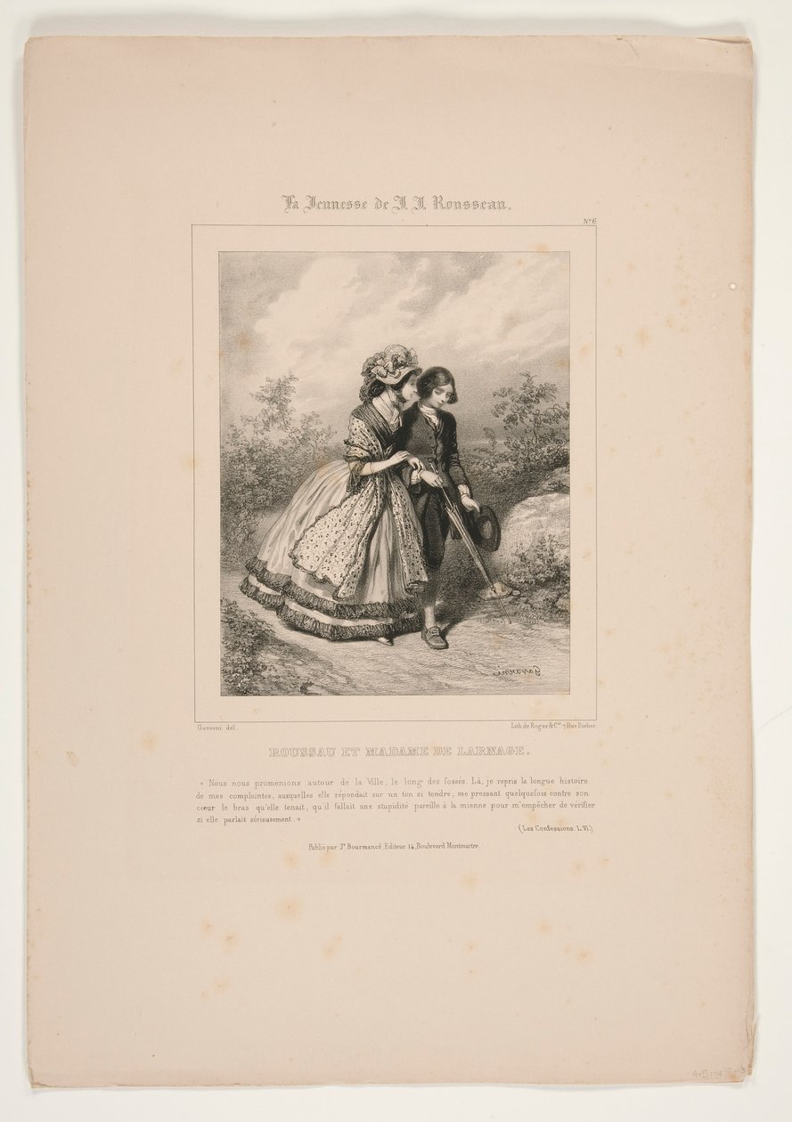 RUSSEAU A MADAME DE LARNAGE. od Paul Gavarni