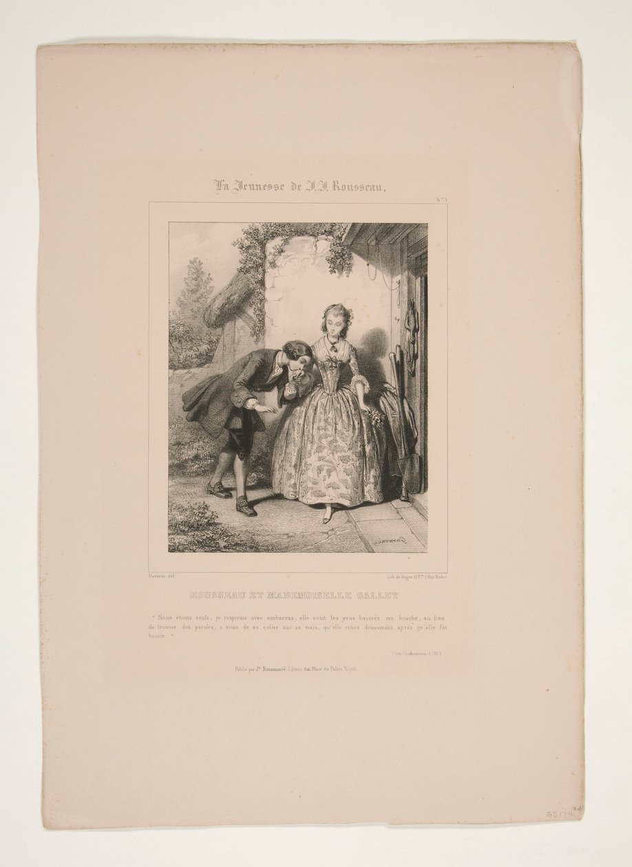 GALEY ROUSSEAU A MADEMOISELLE. od Paul Gavarni