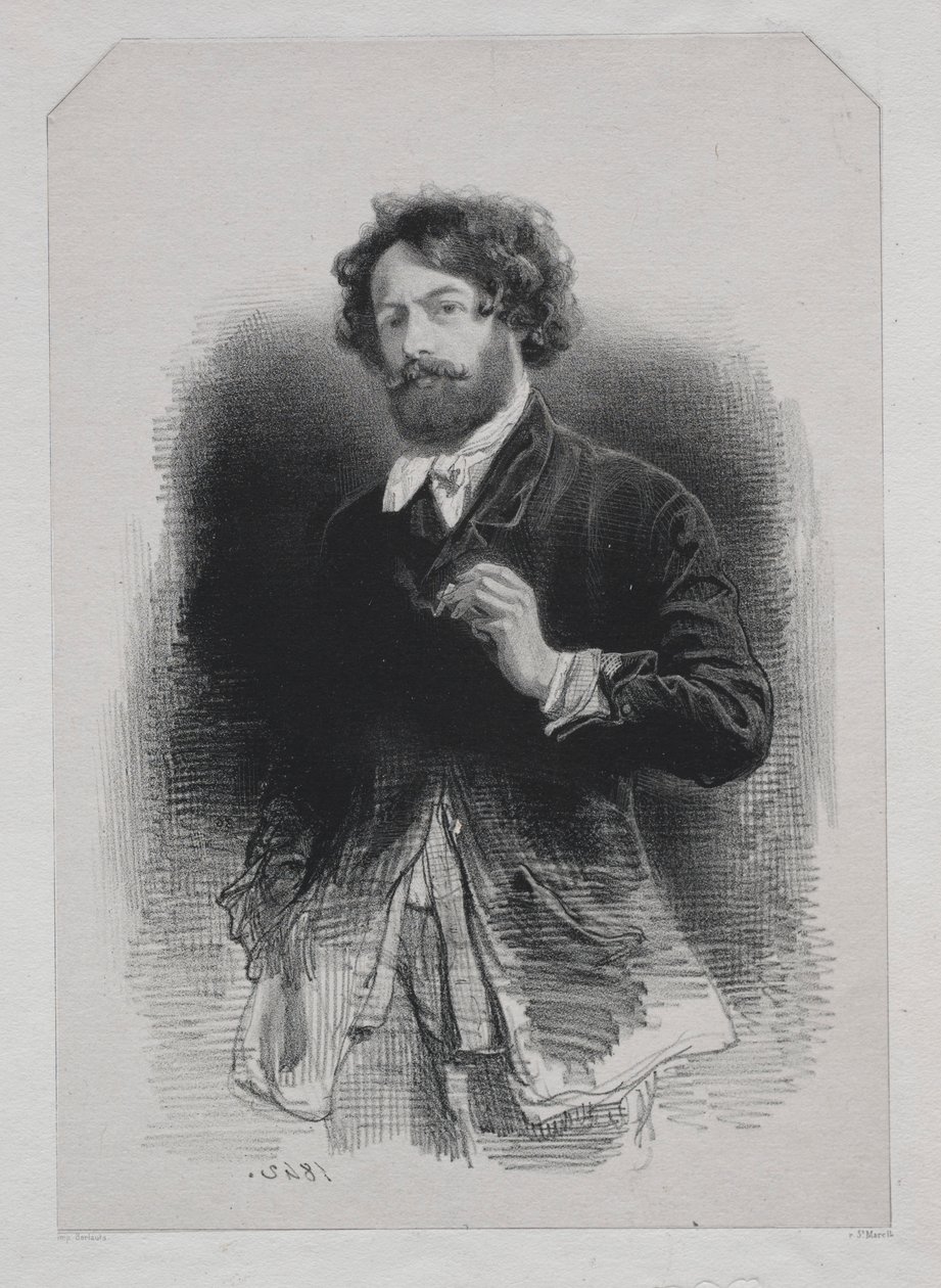 Autoportrét, 1842. od Paul Gavarni