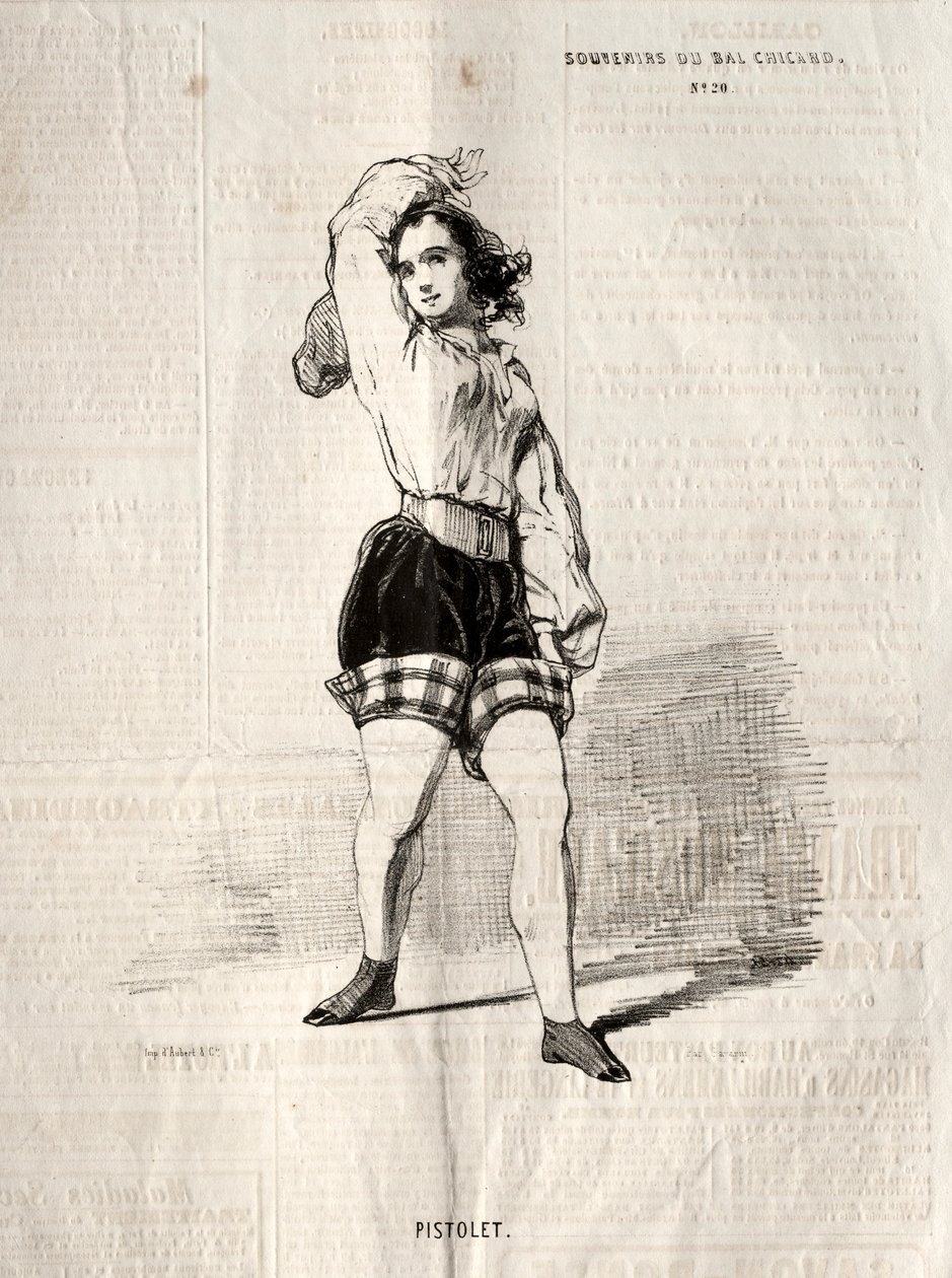 Memories of the Bal Chicard: Pistol, 1843. od Paul Gavarni