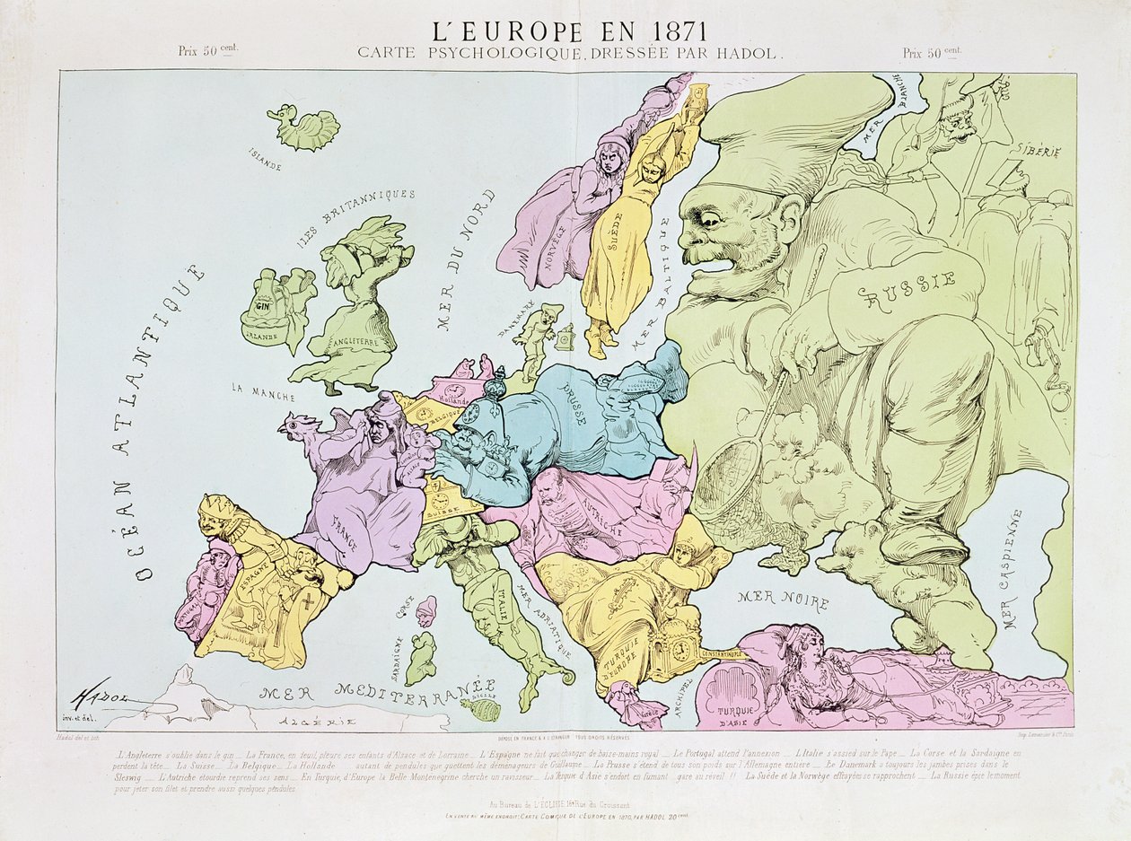 Evropa v roce 1871, 1871 od Paul Hadol