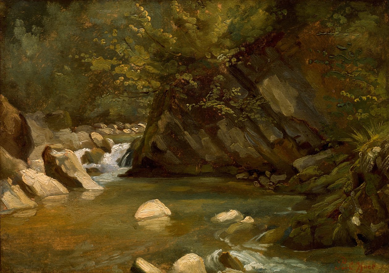 Woodland Stream, c. 1840. od Paul Huet