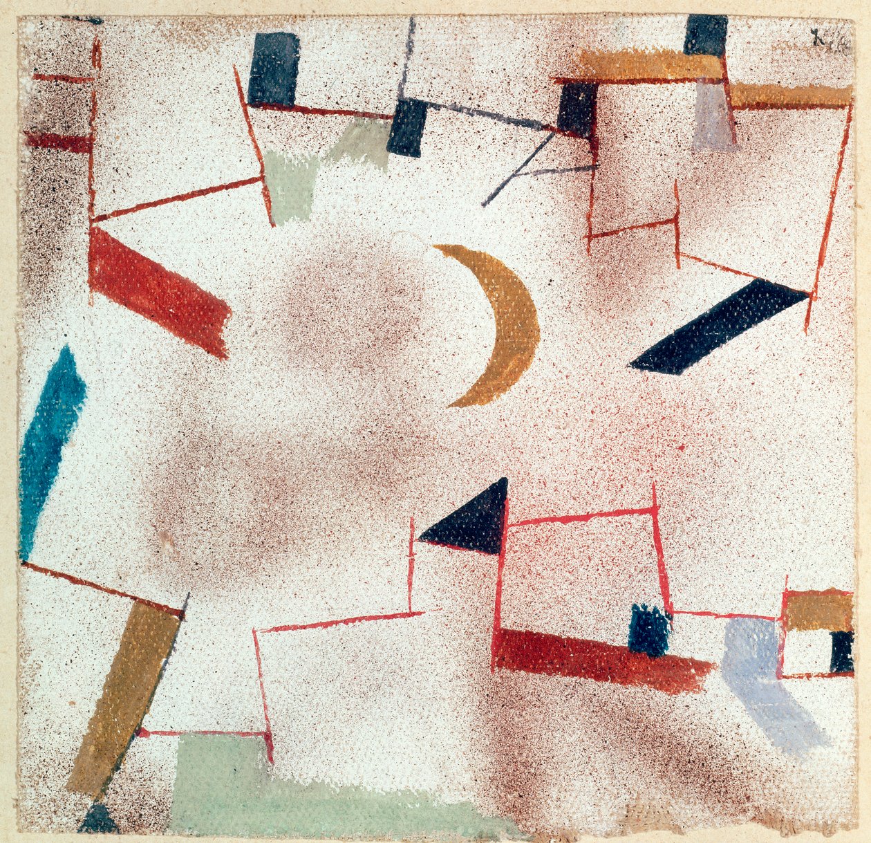 Abstraktní s půlměsícem od Paul Klee