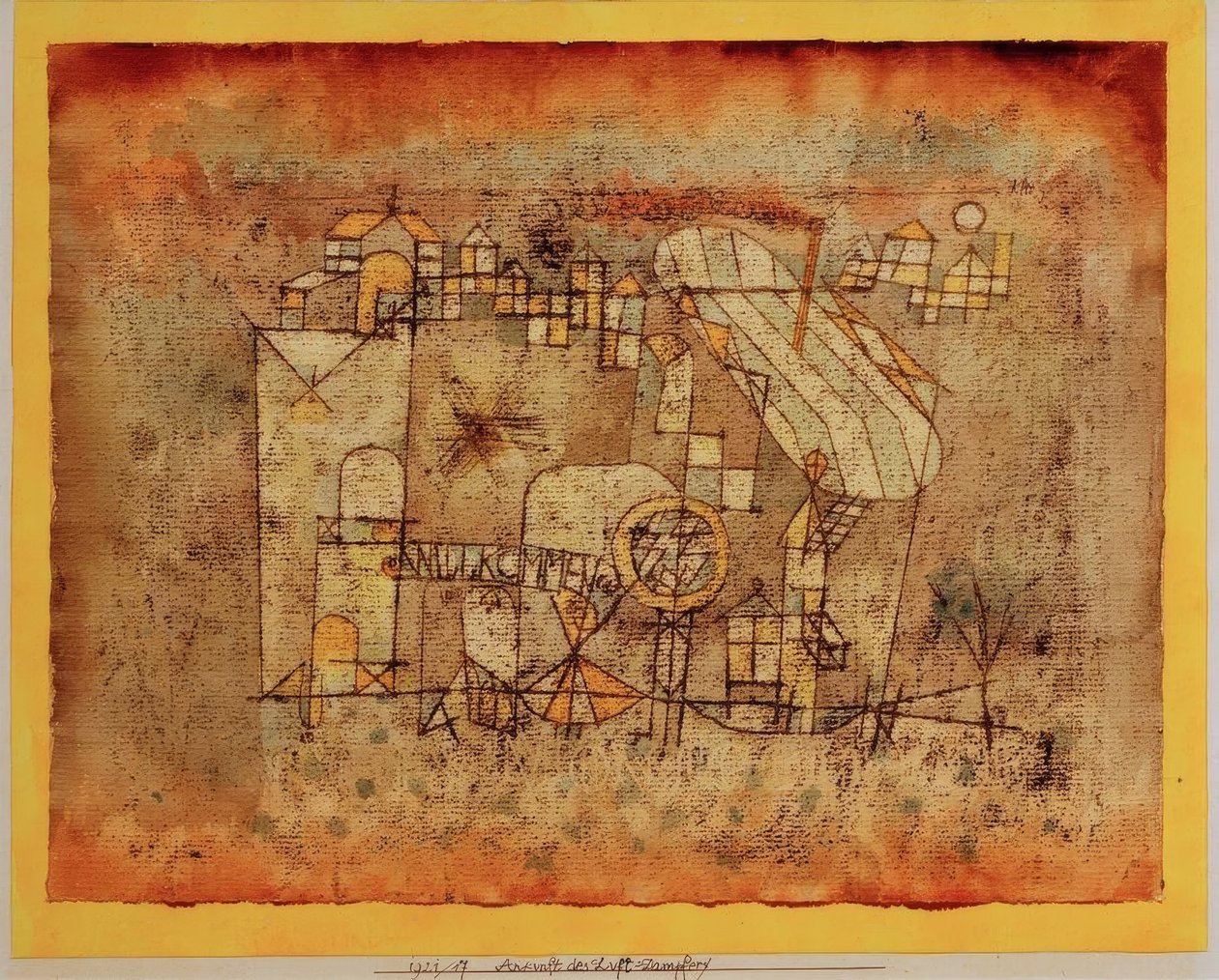 Příjezd vzduchového parníku od Paul Klee