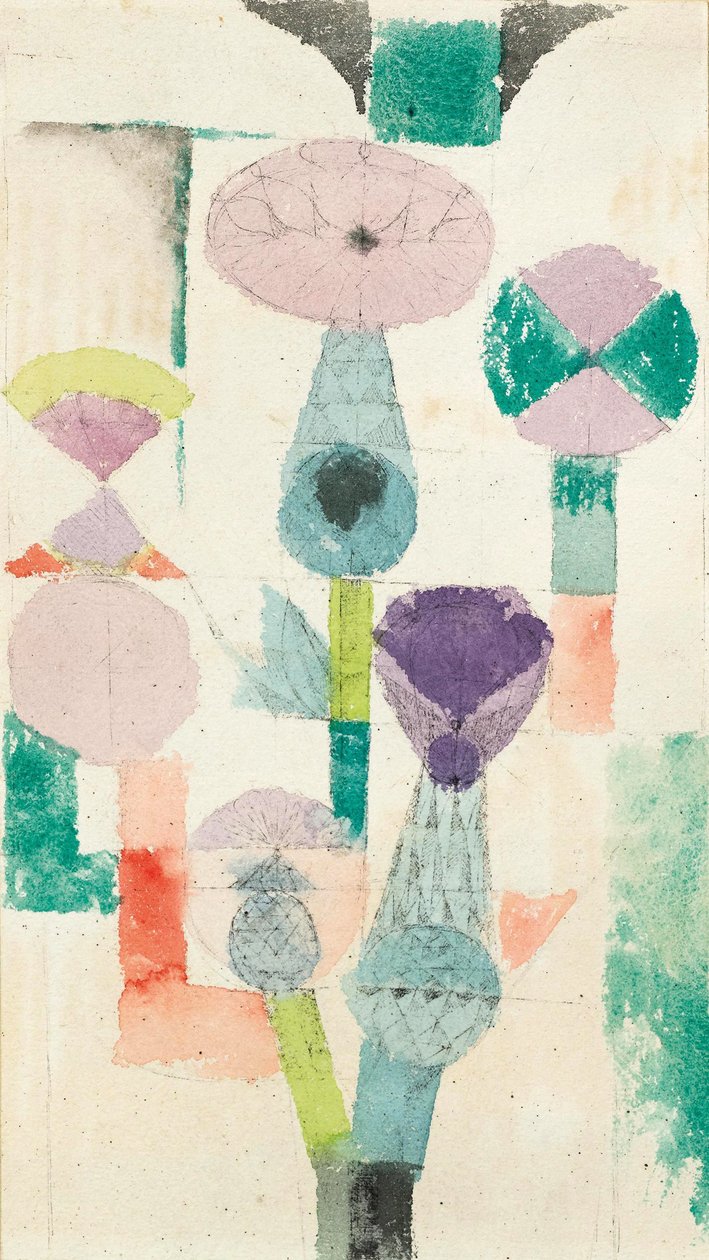 Betrachtung der Distelblüte, 1918. od Paul Klee