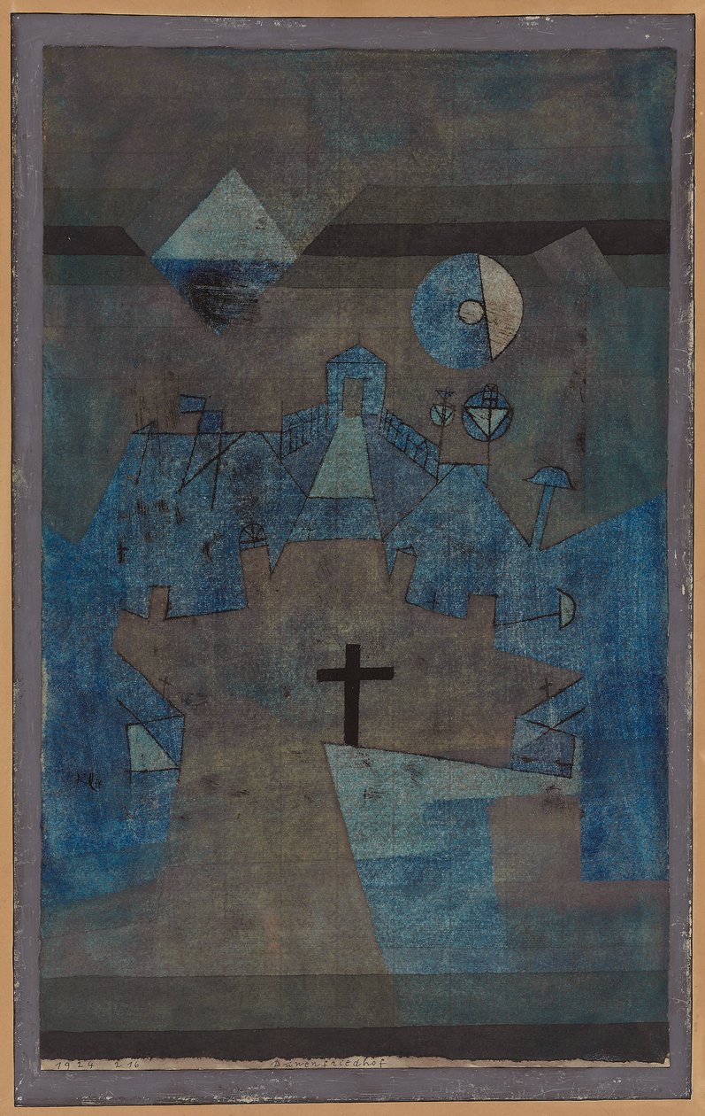 Hřbitov v Dunách; Dunenfriedhof od Paul Klee