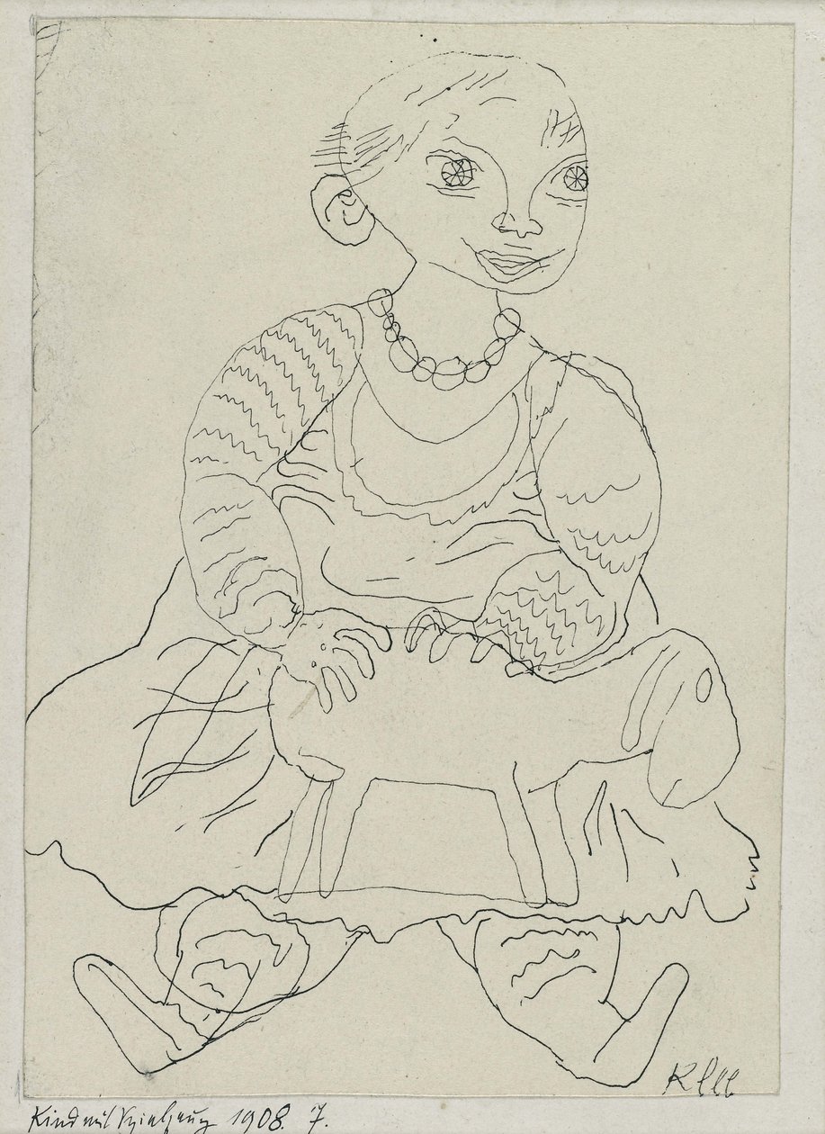 Dítě s hračkou od Paul Klee