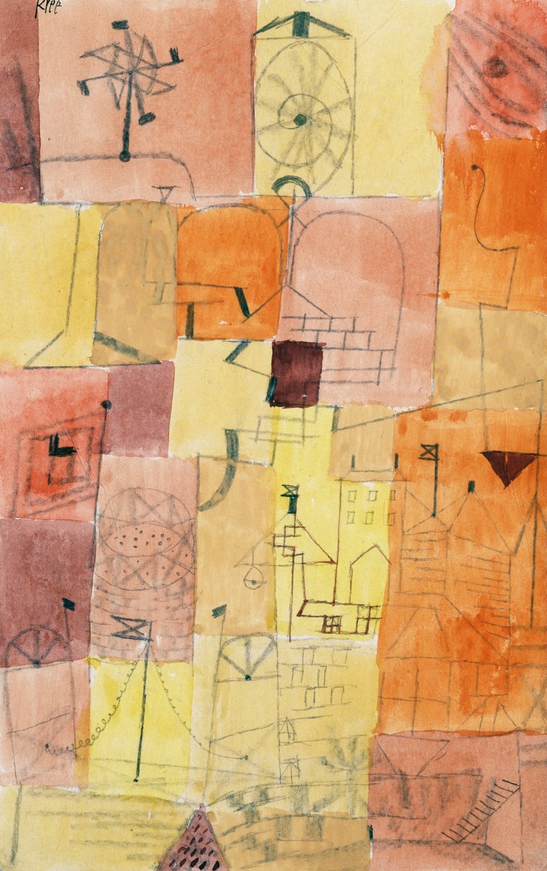 Město dětí s větrným mlýnem od Paul Klee