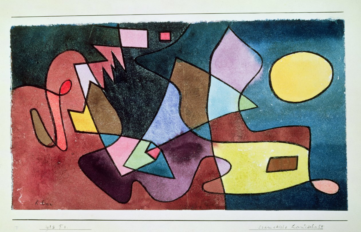 Dramatická krajina od Paul Klee