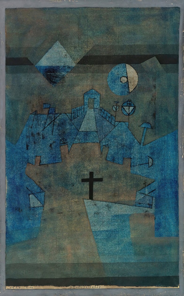 Hřbitov dun Dünenfriedhof, 1924. od Paul Klee