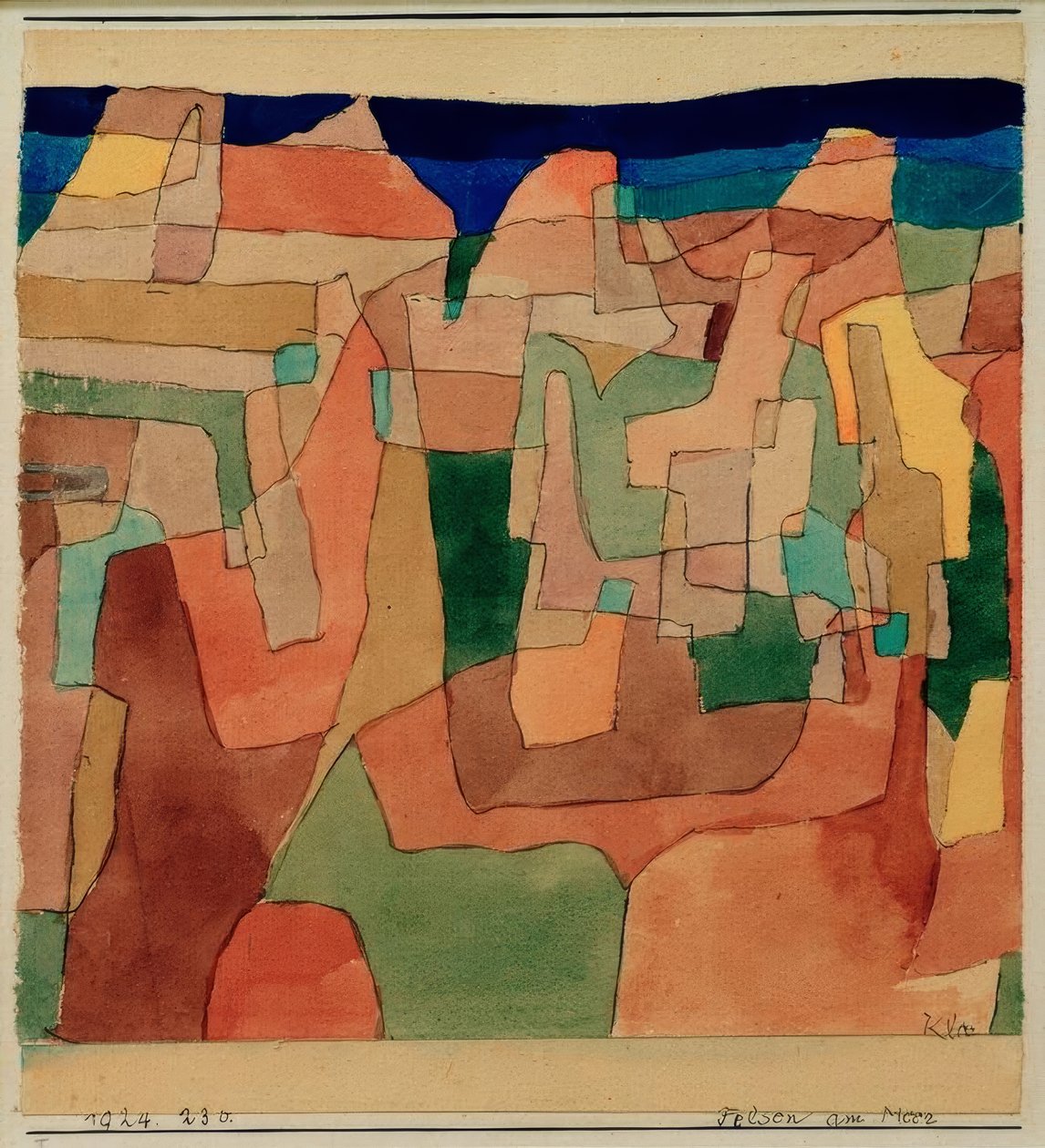 Skály u moře od Paul Klee