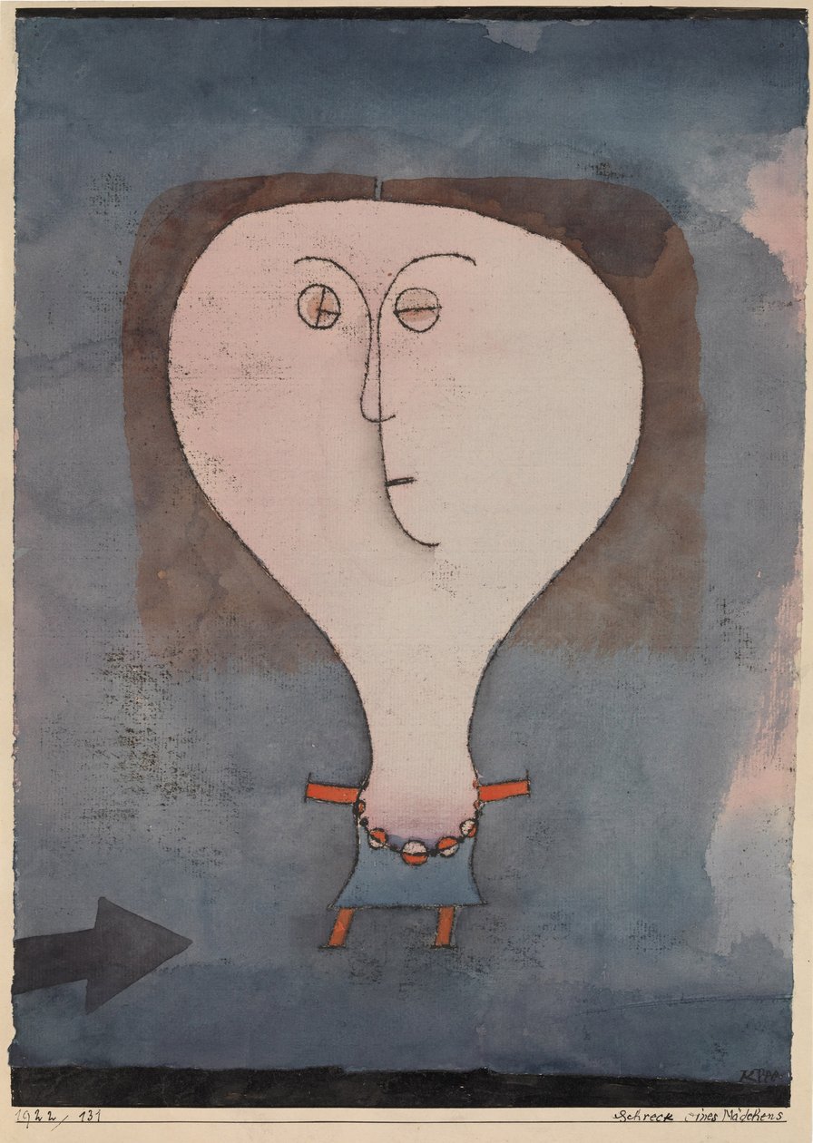 Strach dívky, 1922. od Paul Klee